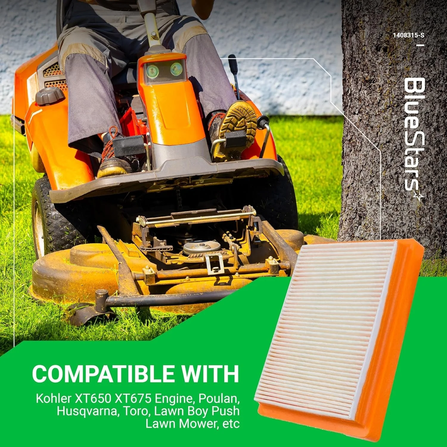 14-083-15-S Air Filter - Fits Kohler XT650 XT675 149CC 6.5HP Engine Lawn Mowers Toro 20371 20370 - 10 Pack - Image 8