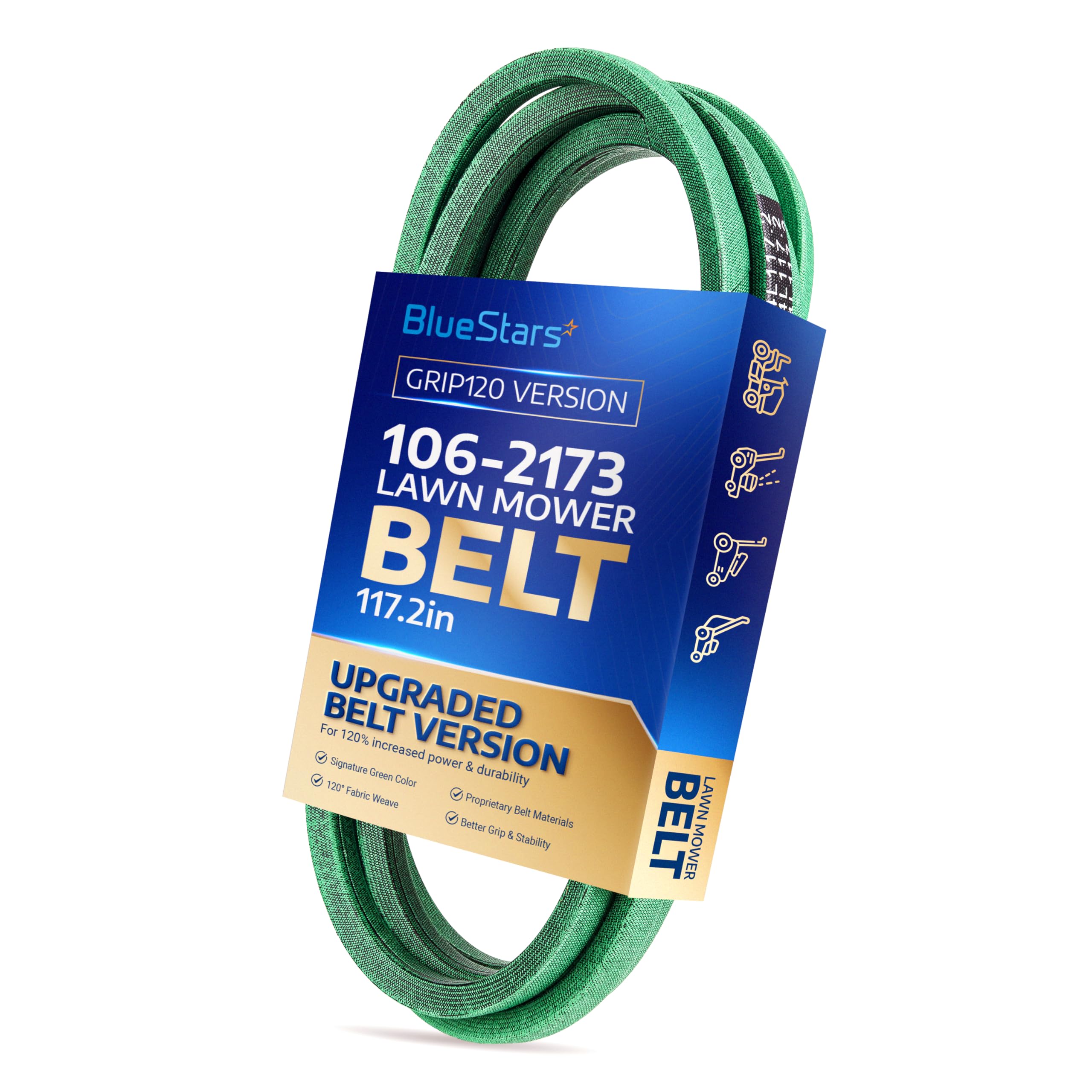 [Grip120] 106-2173 Deck Belt for 42” Deck Toro Time Cutter 74301 74330 Z14-38Z MTD Cub Cadet - Replaces 754-0197 954-0197 - 1/2” x 117.2”