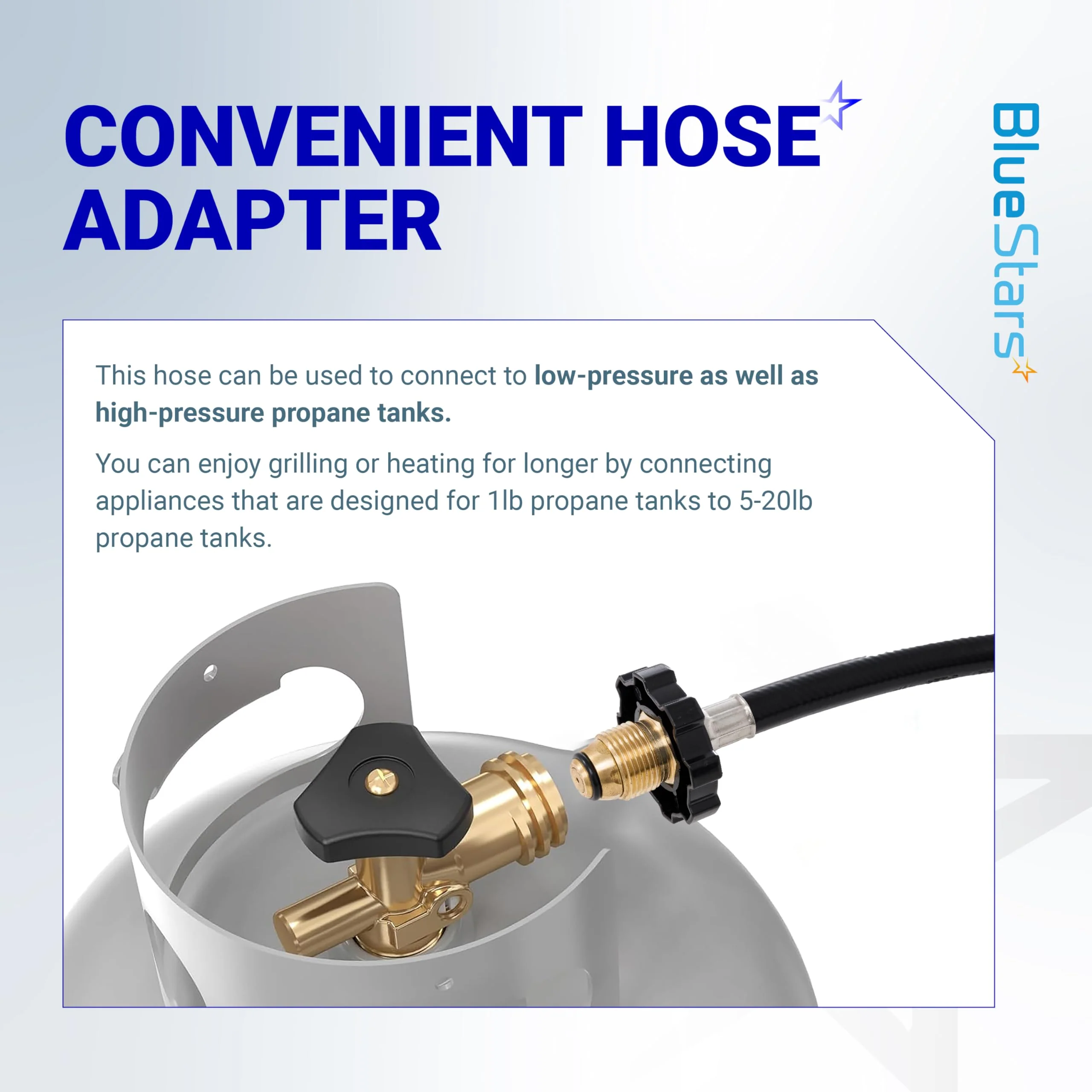 F273704 10FT Propane Hose Adapter - For Mr. Heater Big Buddy MH18B, Little Buddy MH9B, Portable Buddy MH9BX Heater - Image 3