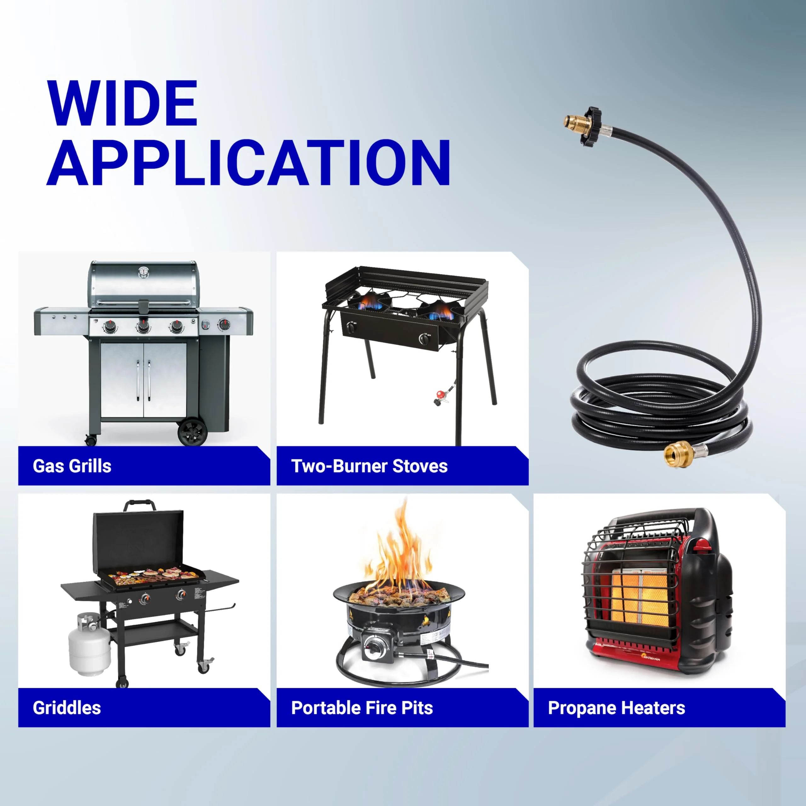 F273704 10FT Propane Hose Adapter - For Mr. Heater Big Buddy MH18B, Little Buddy MH9B, Portable Buddy MH9BX Heater - Image 6