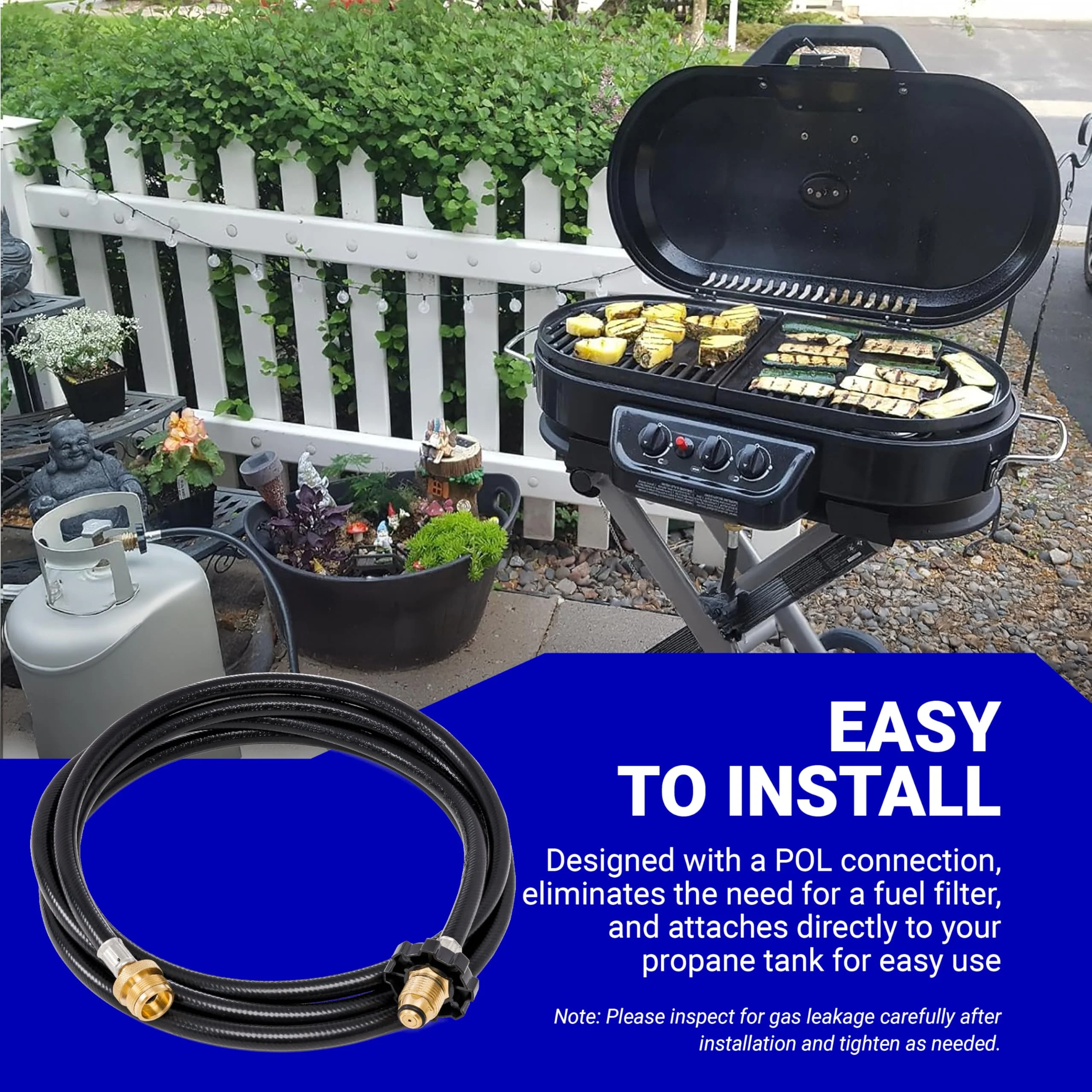 F273704 10FT Propane Hose Adapter - For Mr. Heater Big Buddy MH18B, Little Buddy MH9B, Portable Buddy MH9BX Heater - Image 7
