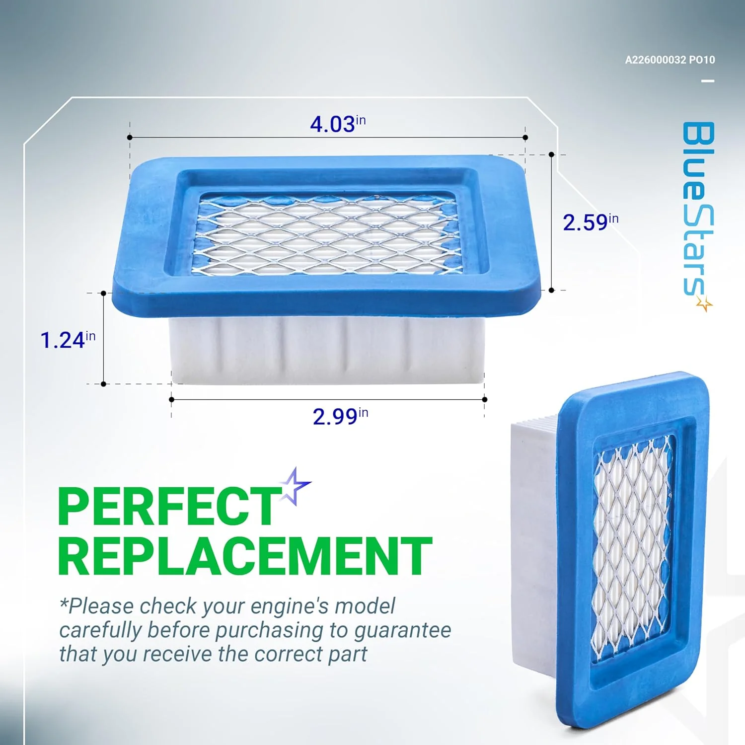 A226000032 A226000031 Air Filter - Fits Echo Leaf Blower - 10 Pack - Image 4