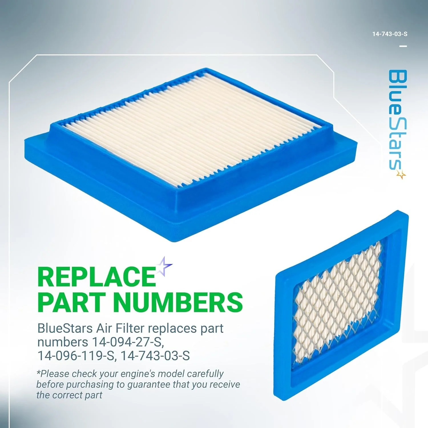 14-743-03-S Air Filter Cover Base Cleaner Kit - Fits Kohler XT650 XT675 Engines - Replaces 14-096-119-S 14-743-03-S - Image 7
