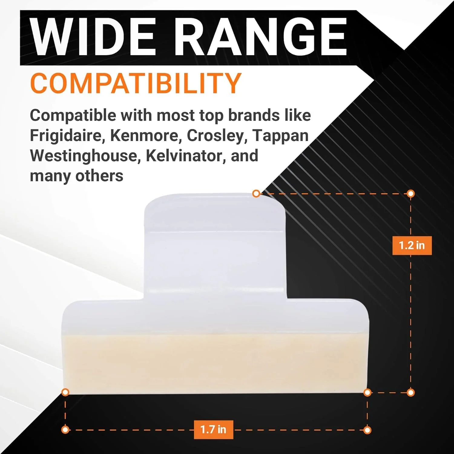 154701001 Dishwasher Splash Shield - For Frigidaire Kenmore Crosley Dishwashers - 2 Pack - Image 2