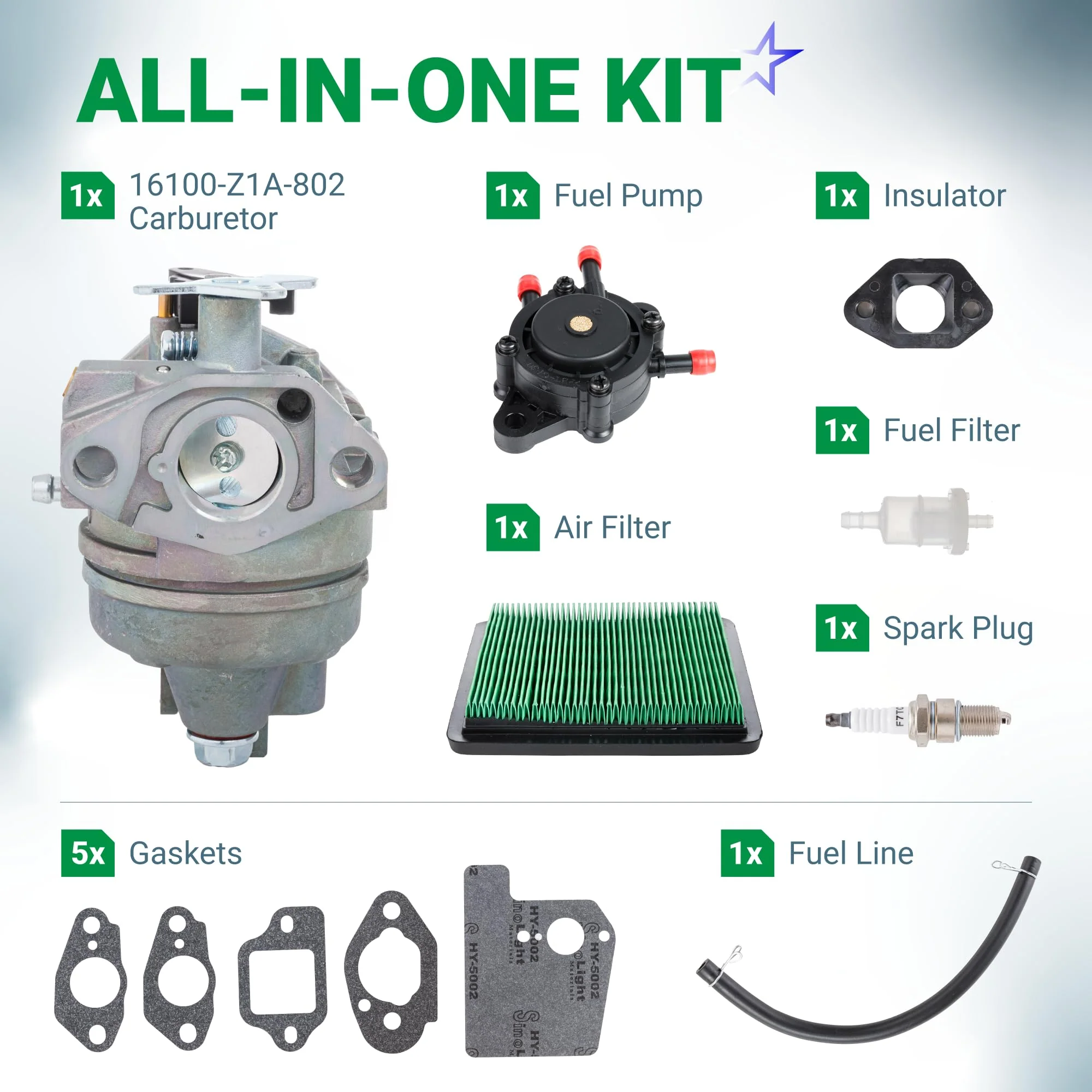 16100-Z1A-802 16100-Z1A-003 Carburetor - Fits Honda GC160 GC190 GC190A GC190LA - Image 2