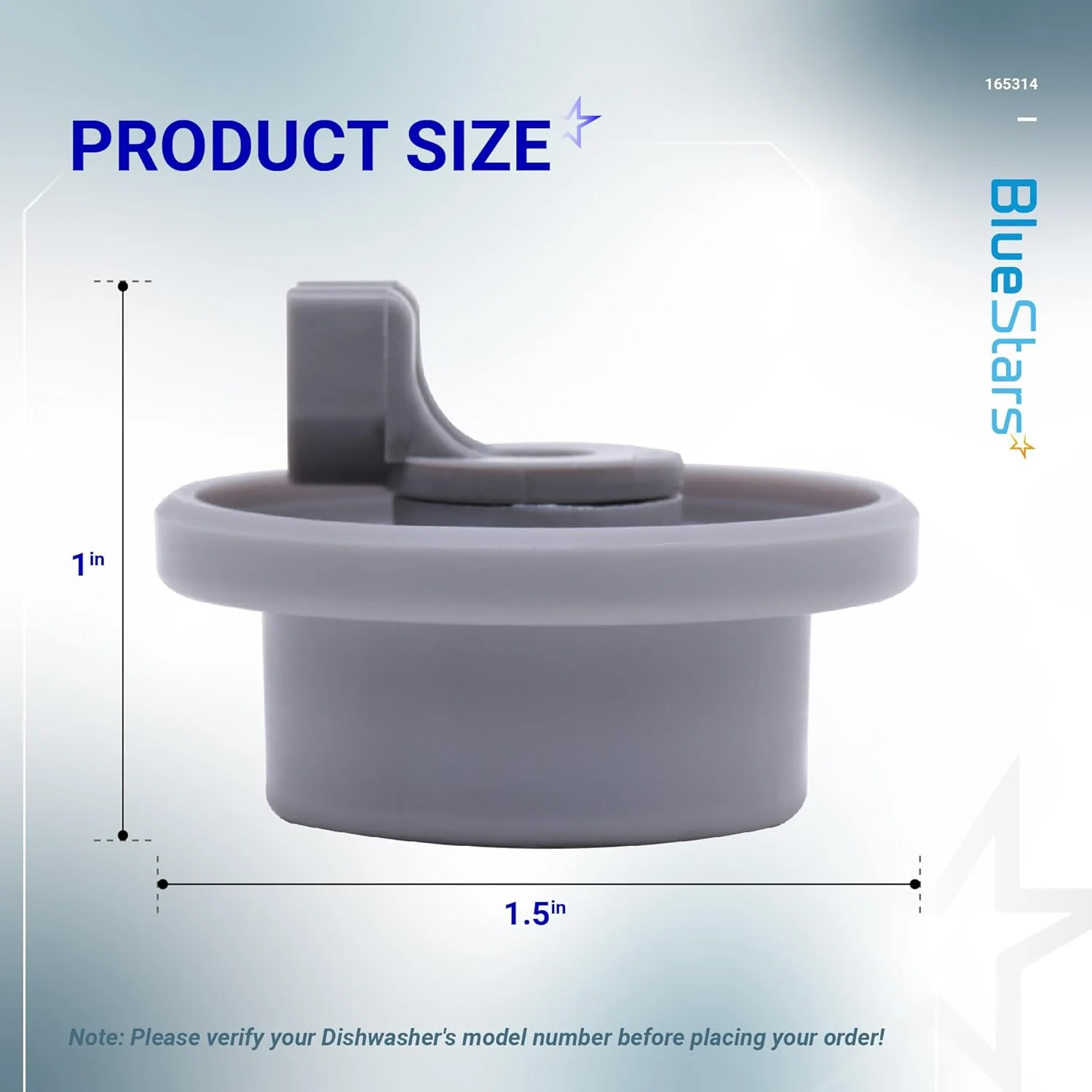 165314 Dishwasher Lower Rack Wheel - For Bosch & Kenmore Dishwashers - 8 Pack - Image 2