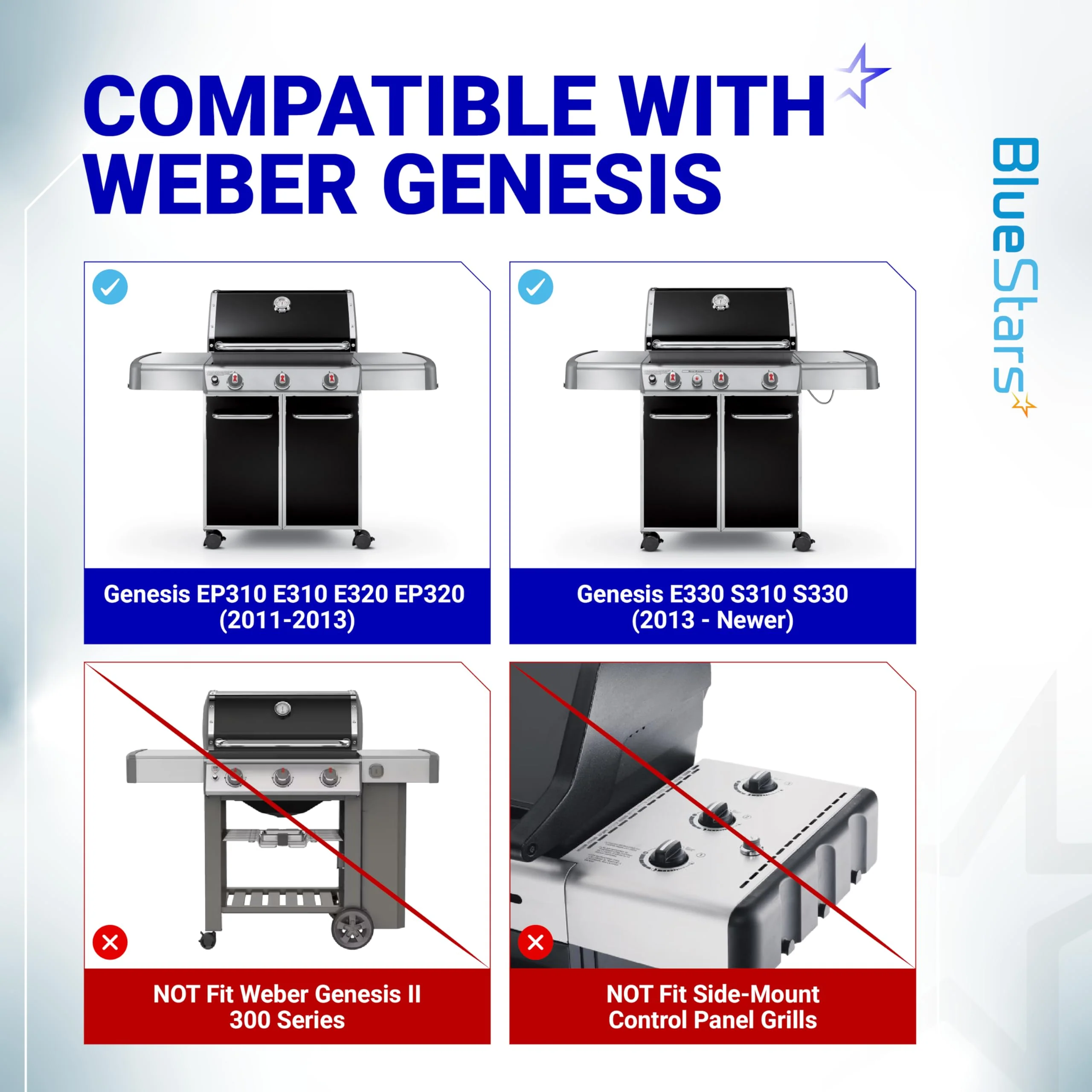 1836-13 7628 7629 Igniter Kit for Weber Genesis Grill 300 Series E330 S330 Electronic Igniter - 4-Outlet Ignition Kit - Image 3