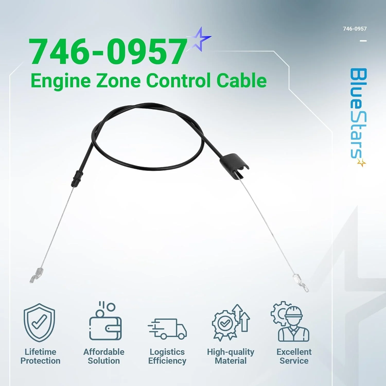 946-0957 746-0957 Engine Zone Control Cable - Fits MTD Troy-Bilt Craftsman Cub Cadet Lawn Mower - 2 Pack - Image 9