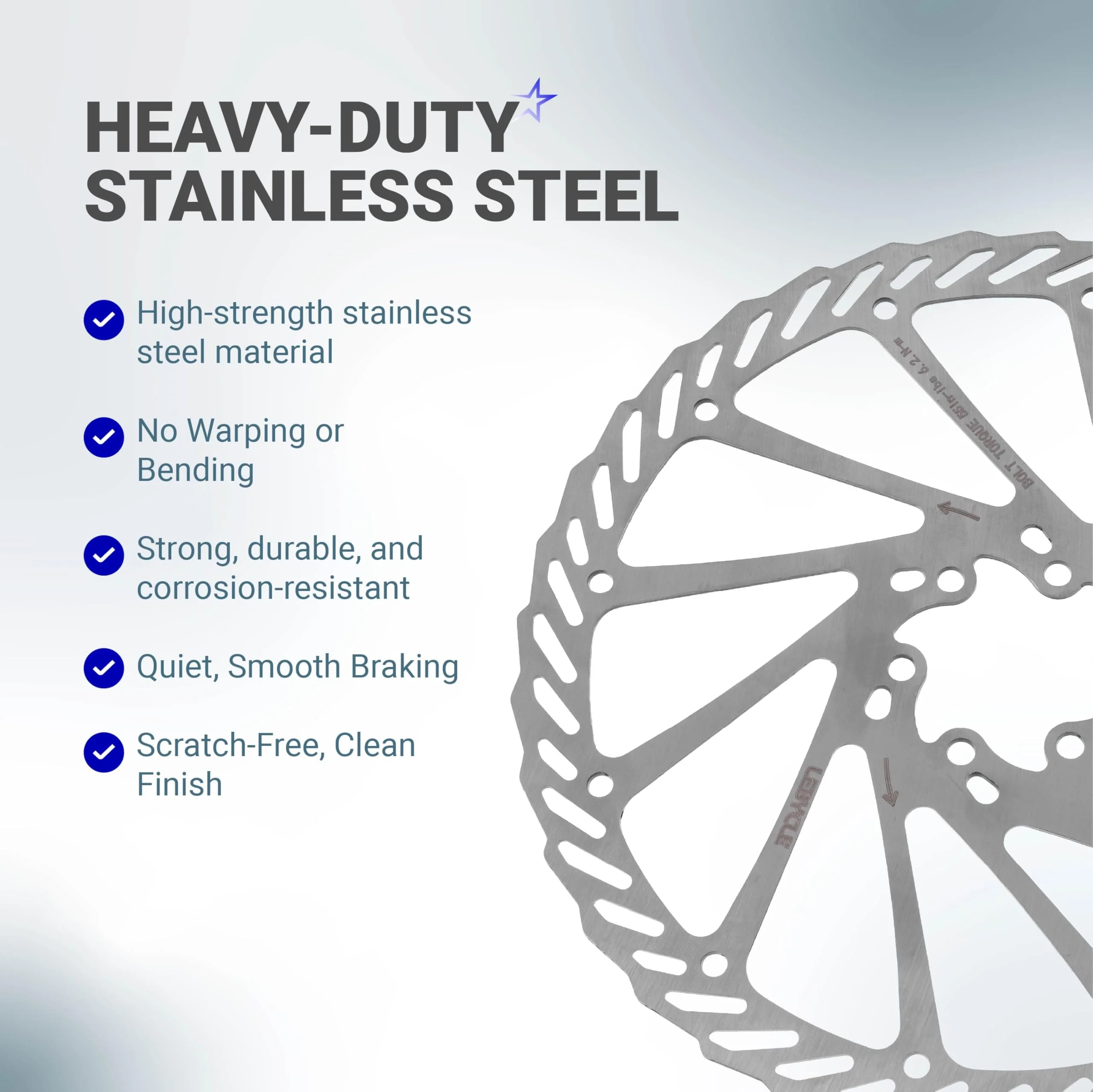 203mm Disc Brake Rotor Stainless Steel Bike Disc Brake Rotor with 6 Bolts - ForRoad Bike Mountain Bike MTB BMX - Image 4