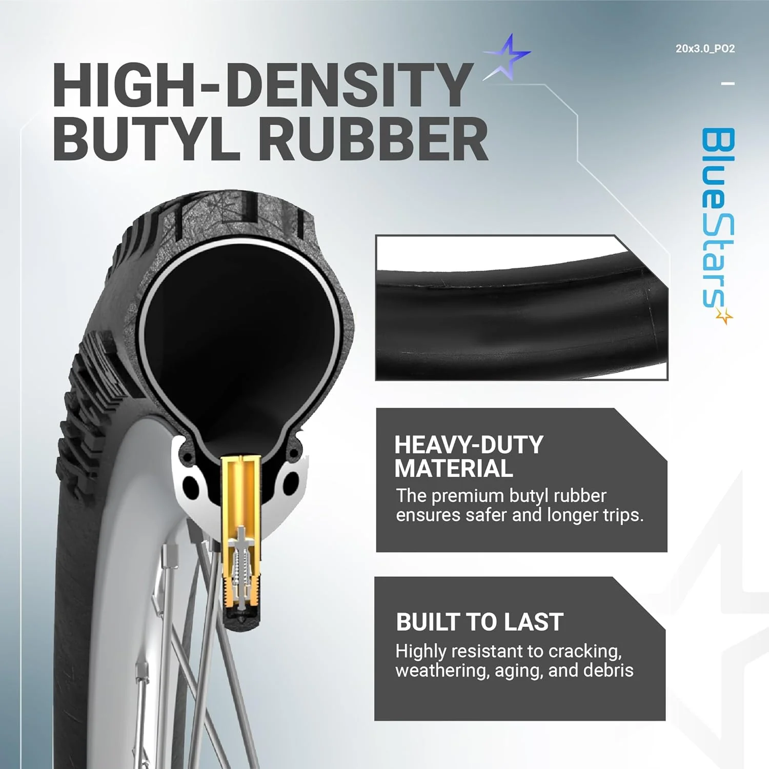 20" x 3.0" Bike Inner Tubes - 2 Pack - Image 4