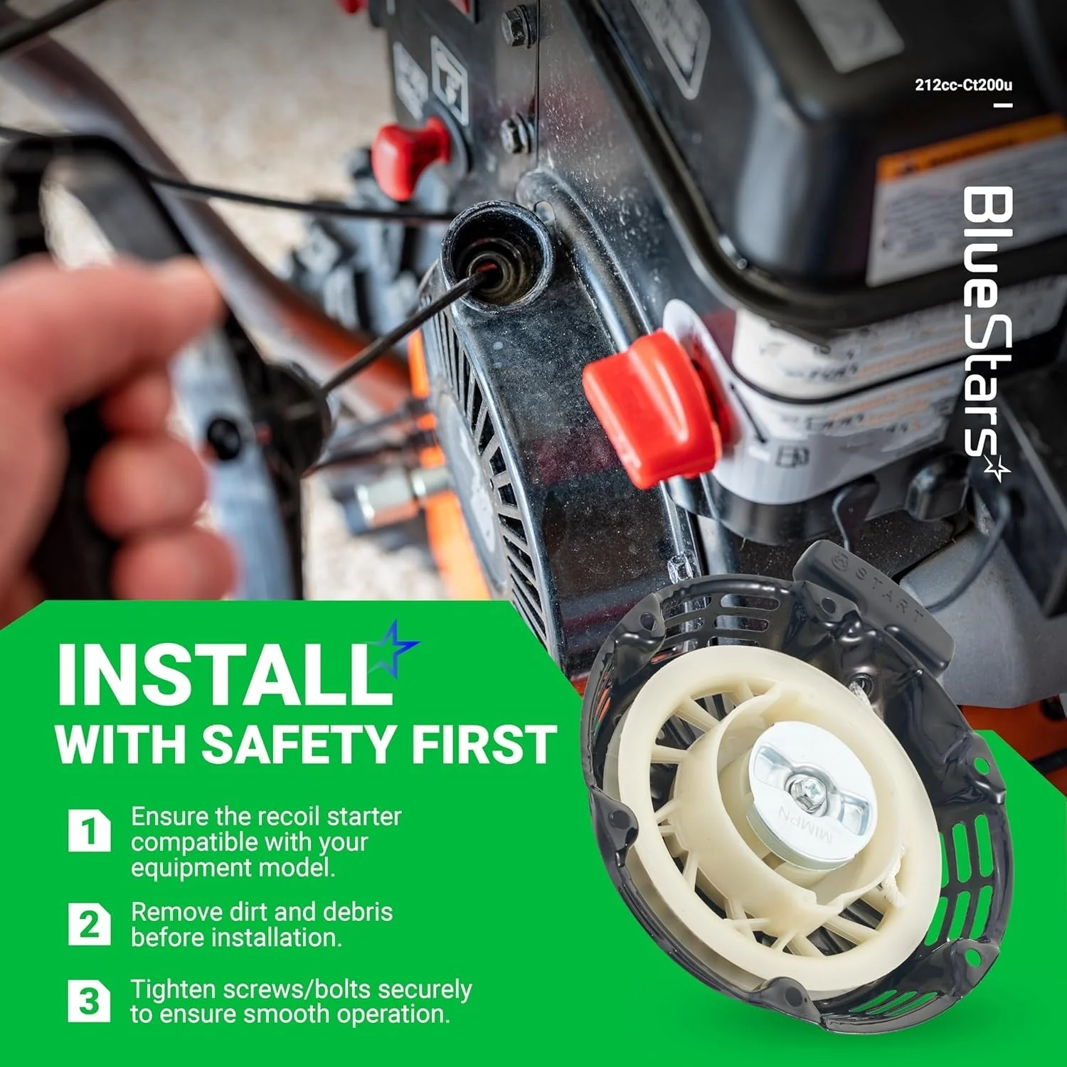 212 Ct200u Pull Start Recoil Starter - Fits Predator 212 196CC 212CC 224CC 6.5HP OHV Engine Coleman - Image 8