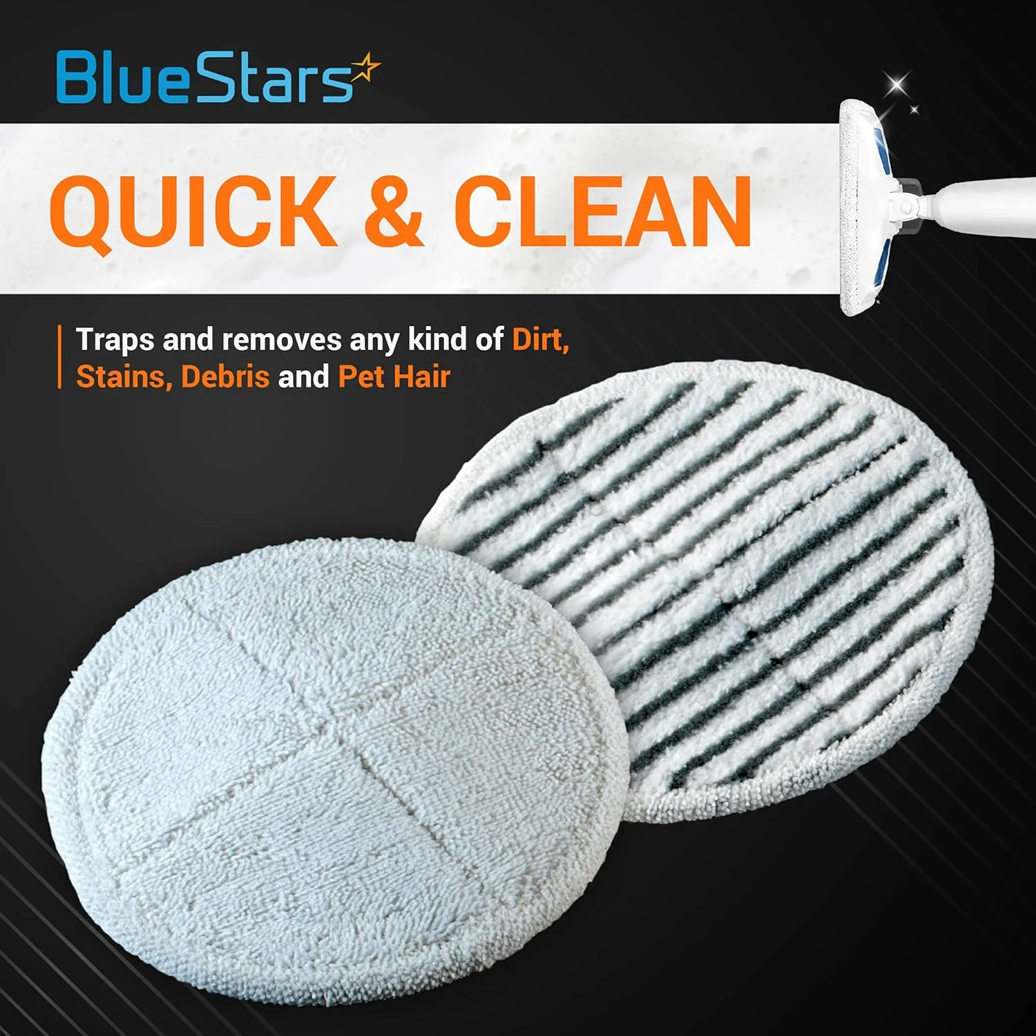 Mop Pads Replacement for Bissell Spinwave 2307 23157 20391 Hard Floor Cleaners - Image 2