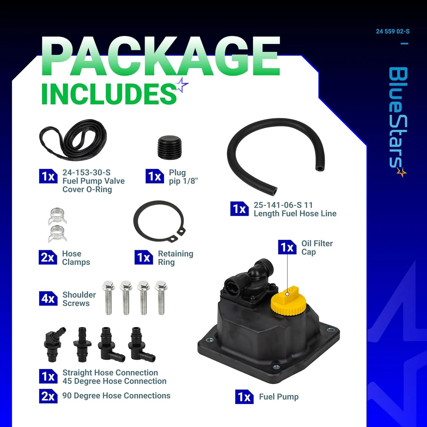 24-559-02-S Fuel Pump Kit - Fits Kohler CH18 CH19 CH20 CH21 - Image 4