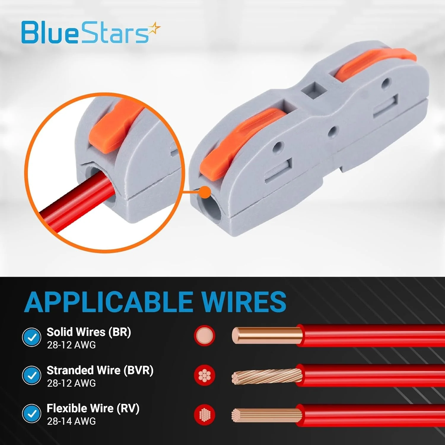 250V 32A Orange Compact Splicing Lever Wire Connector for Circuit Inline - 28-12 AWG - 5 Pack - Image 5