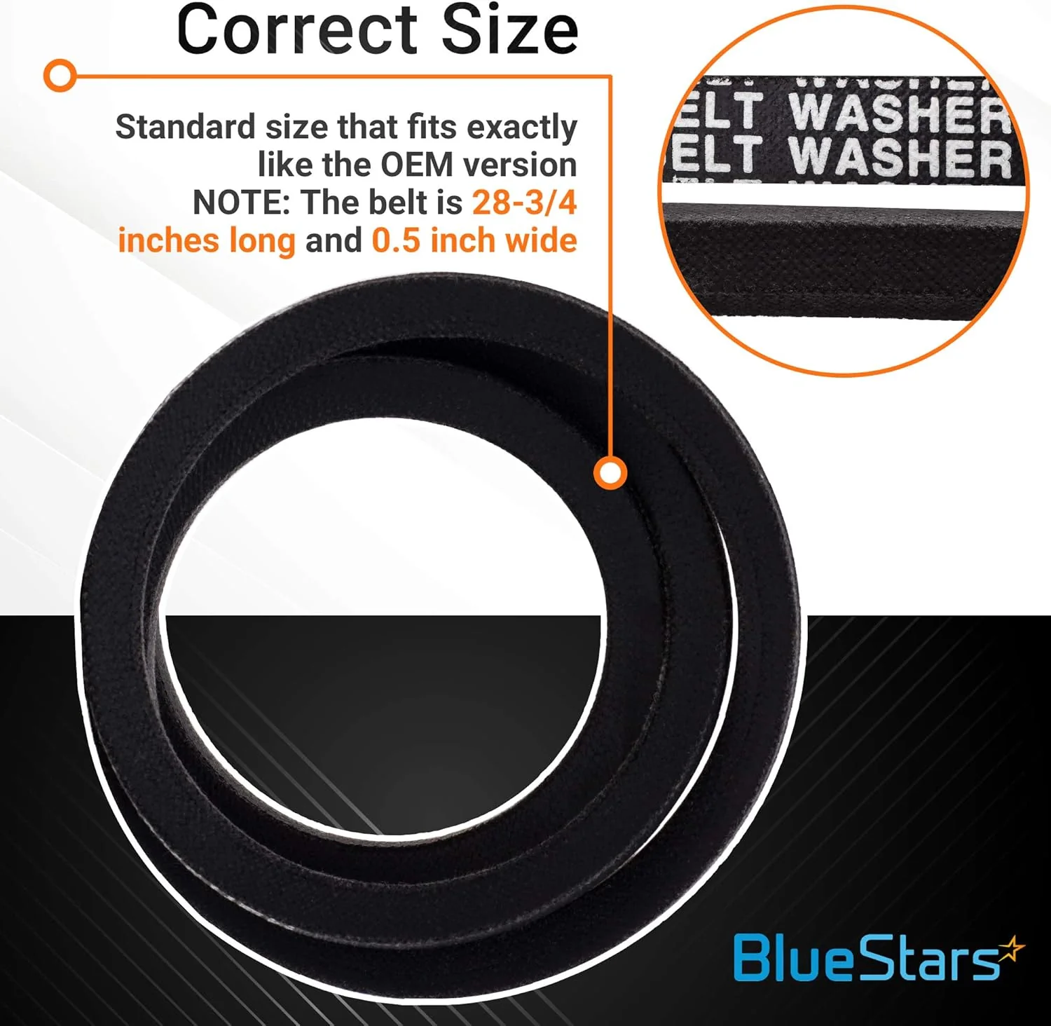 27001006 Washer Drive Belt - For Amana Maytag Speed Queen Washers - Image 5