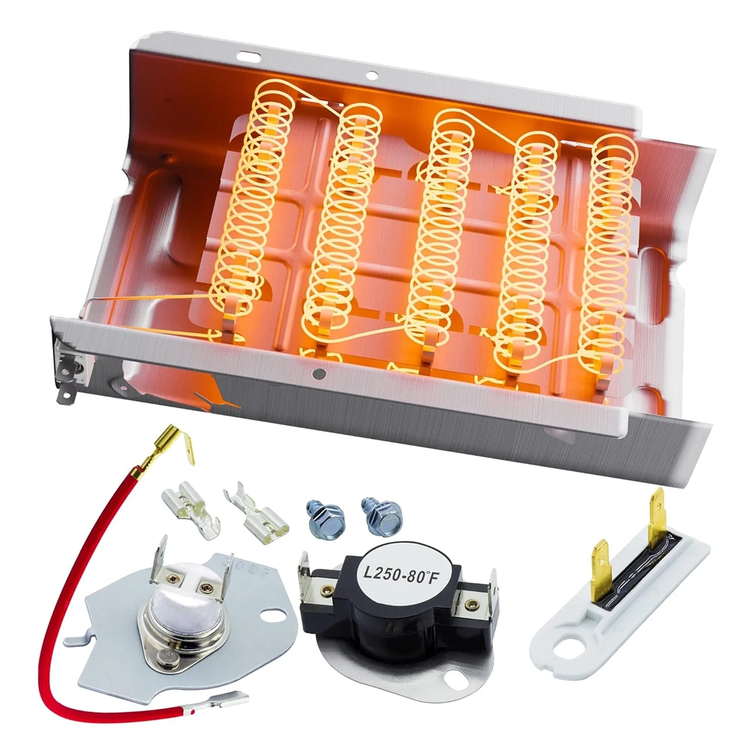 279838 W10724237 Dryer Heating Element Kit - For Whirlpool Kenmore Roper Maytag Amana