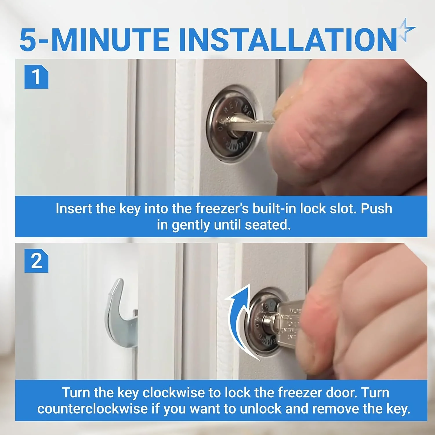 297147700 Refrigerator Door Lock Key for Frigidaire Kenmore Electrolux Freezers - 2 Pack - Image 8