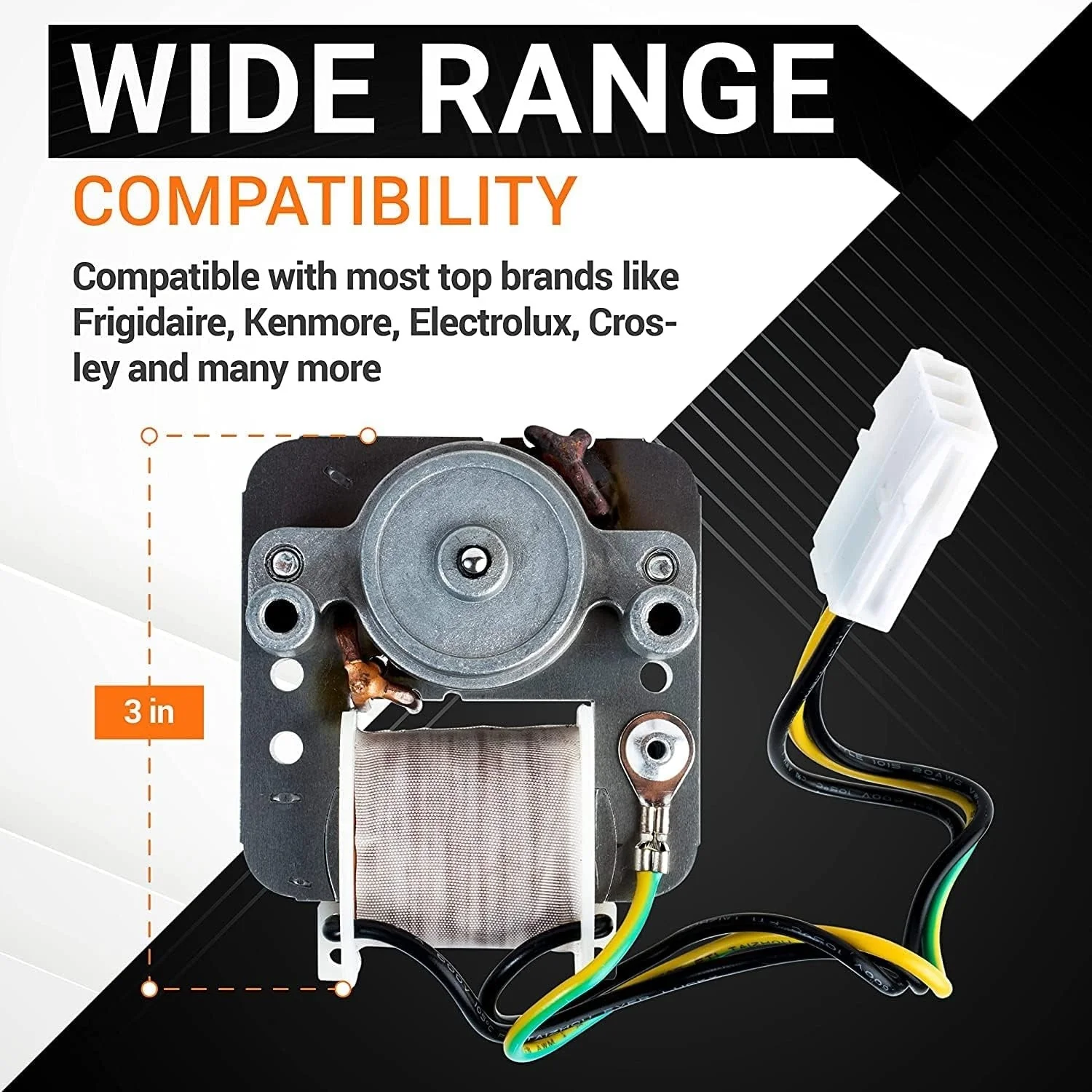 297309000 297250000 Refrigerator Evaporator Fan Motor with Wire Harness for Frigidaire Electrolux Crosley Kenmore - Image 3
