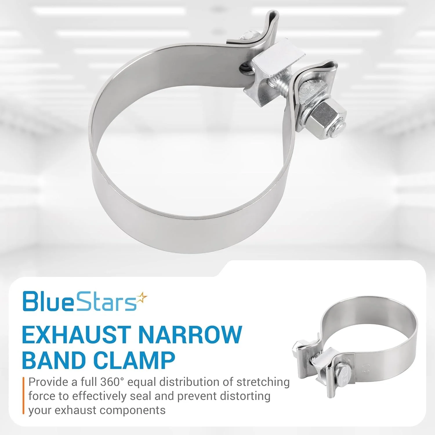 3" Exhaust Clamp Narrow Band Clamp - Image 2
