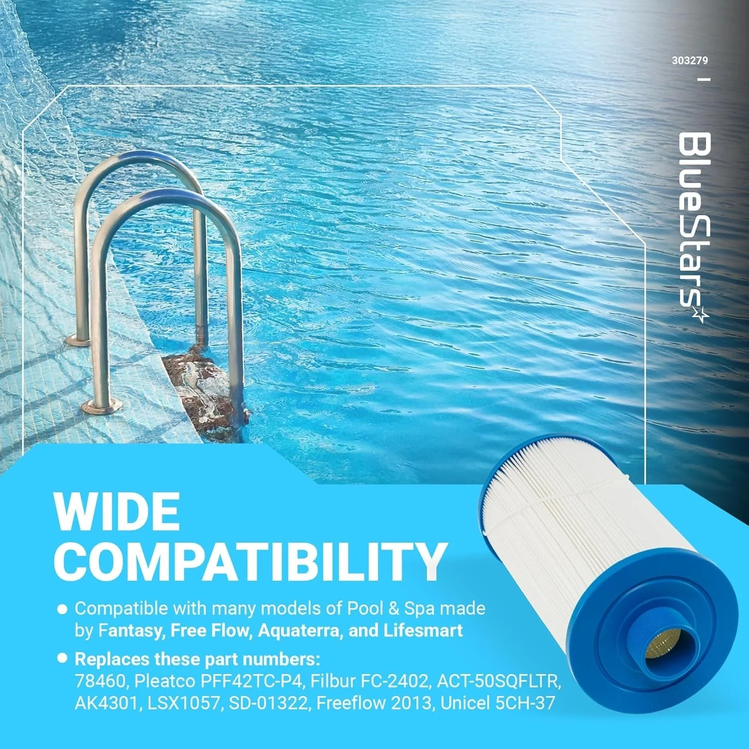 FC-2402 303279 Hot Tub Spa Filter - Replaces 78460 PFF42TC-P4 Lifesmart Freeflow Grandmaster, Simplicity - 2 Pack - Image 6
