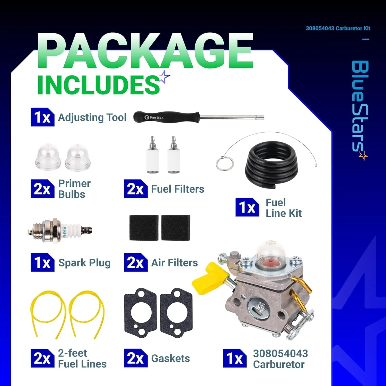 308054043 Carburetor Kit - Fits Ryobi Homelite CS26, SS26, CS30, SS30 - Image 3