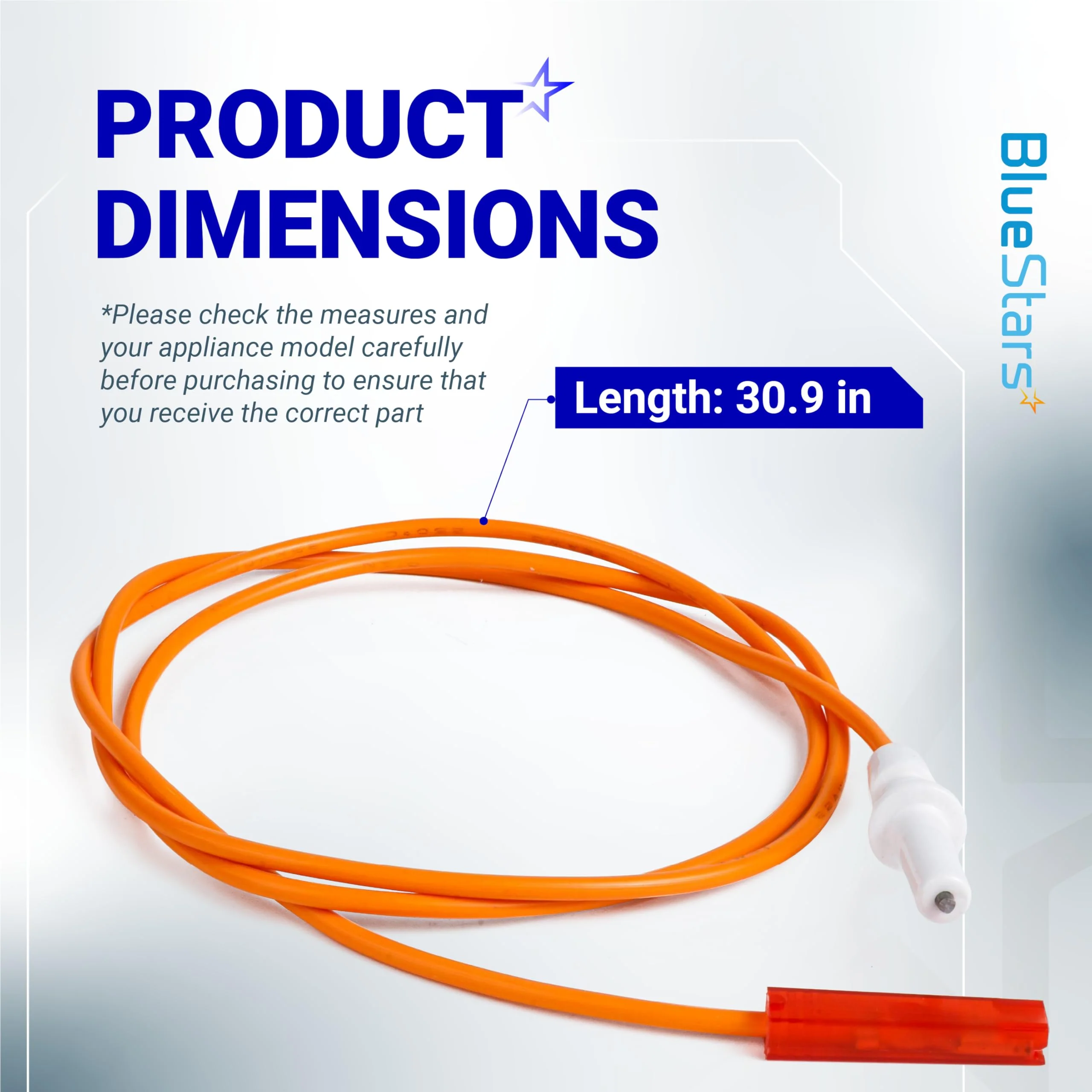 30.9" DG94-00540A Surface Burner Igniter for Samsung Gas Range - Image 2
