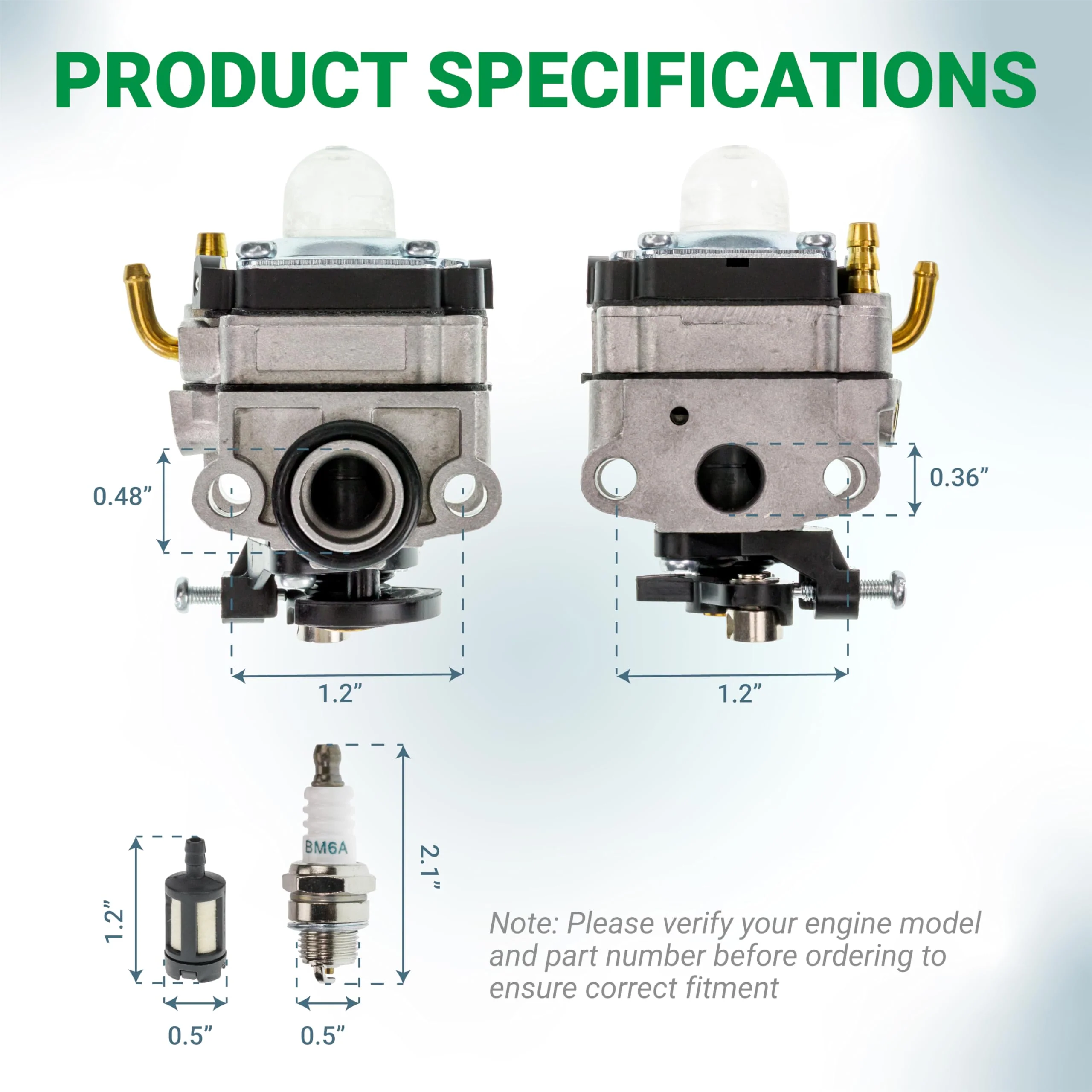 309375002 Carburetor Kit - Fits Ryobi Homelite C430 S430 X430 30cc String Trimmer - Image 4