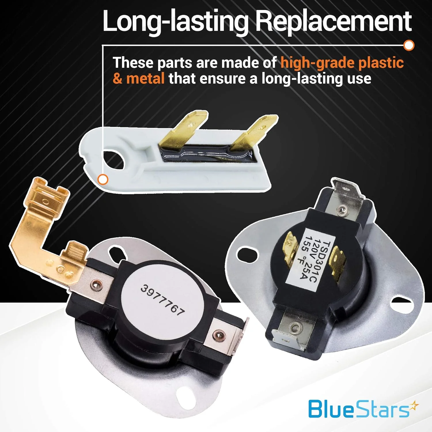 3387134 Cycling Thermostat & 3392519 Dryer Thermal Fuse & 3977767 Hi-Limit Thermostat for Dryers - Image 7