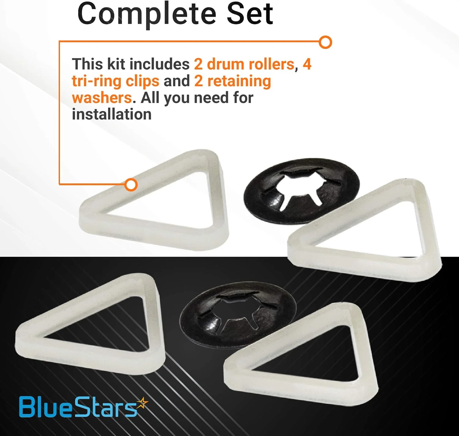 349241T Dryer Rear Drum Support Roller Kit for Kenmore Whirlpool Estate Roper - Image 6