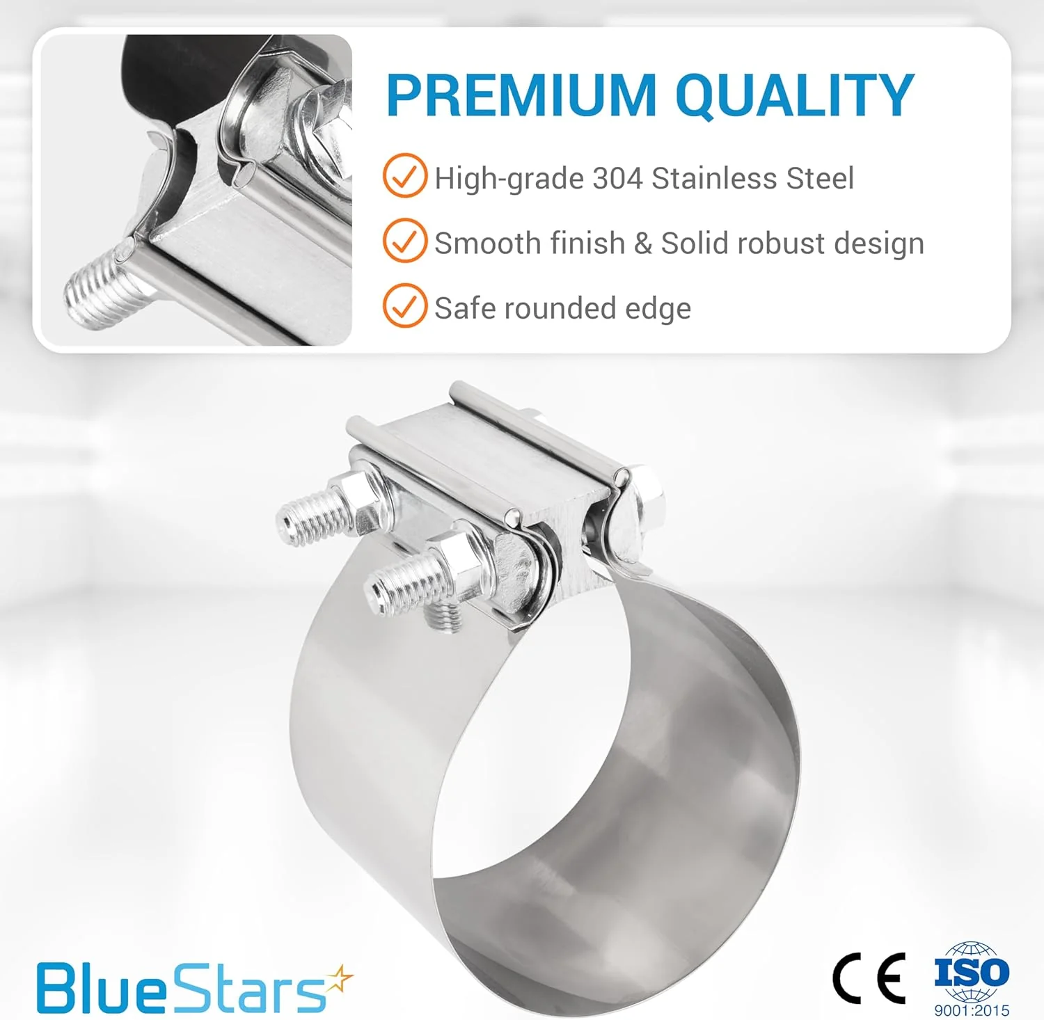 4" Butt Joint Band Clamp with 304 Stainless Steel - Image 3