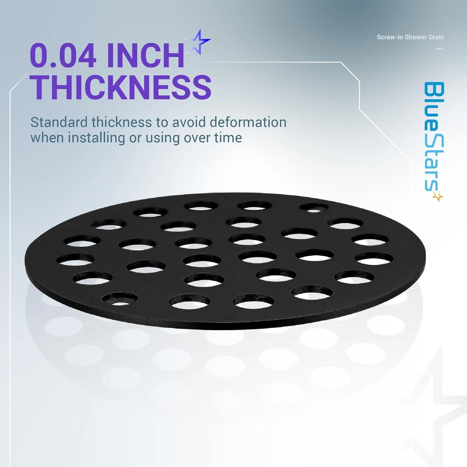 4-Inch Metal Screw-In Shower Drain Strainer Cover Kit - Complete Kit with Machine & Self-Tapping Screws - Image 4