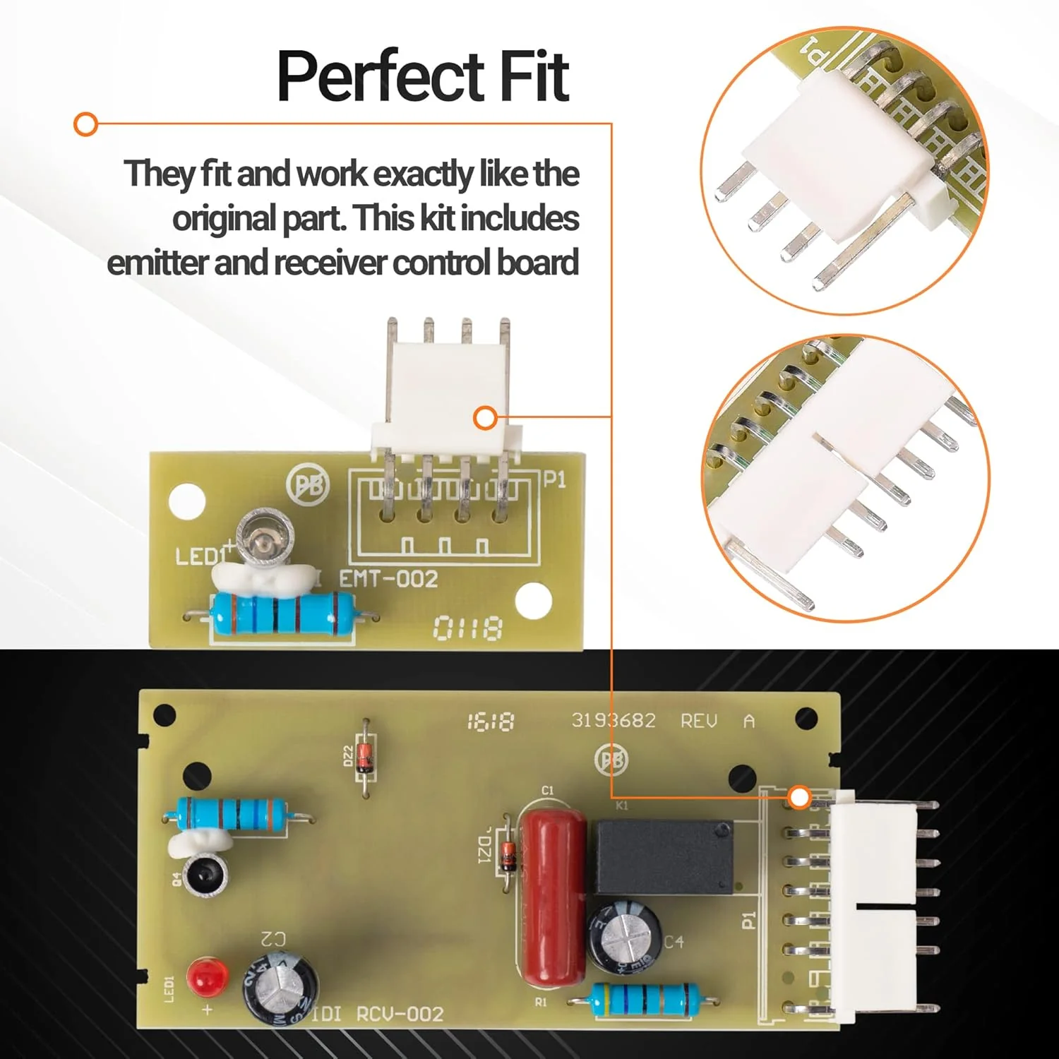 4389102 W10757851 Refrigerator Ice Maker Sensor Control Board Kit for Whirlpool Kenmore Refrigerators - Image 6