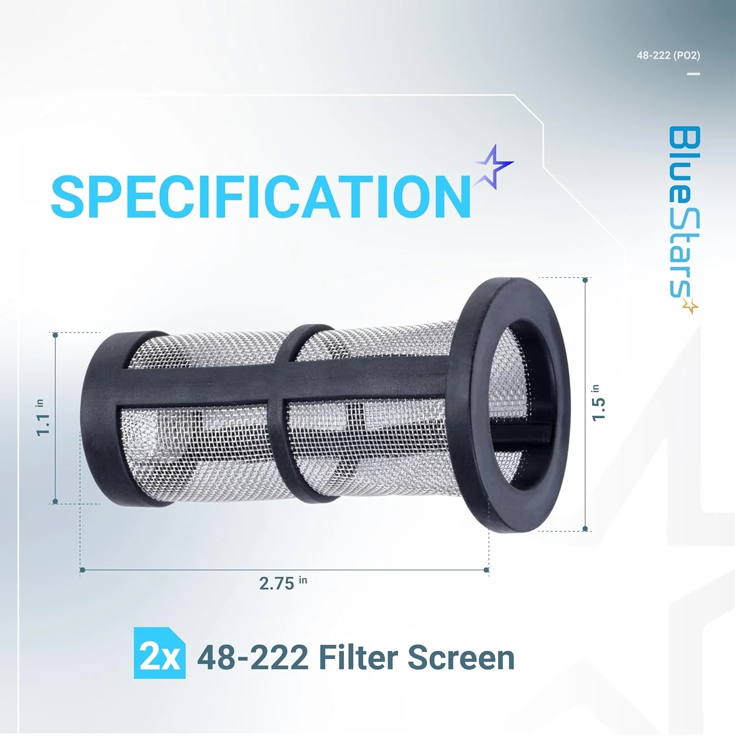 48-222 In-line Filter Screen Replacement - For Zodiac Polaris Vac-Sweep 280, 380, 280 TankTrax - 3 Pack - Image 3