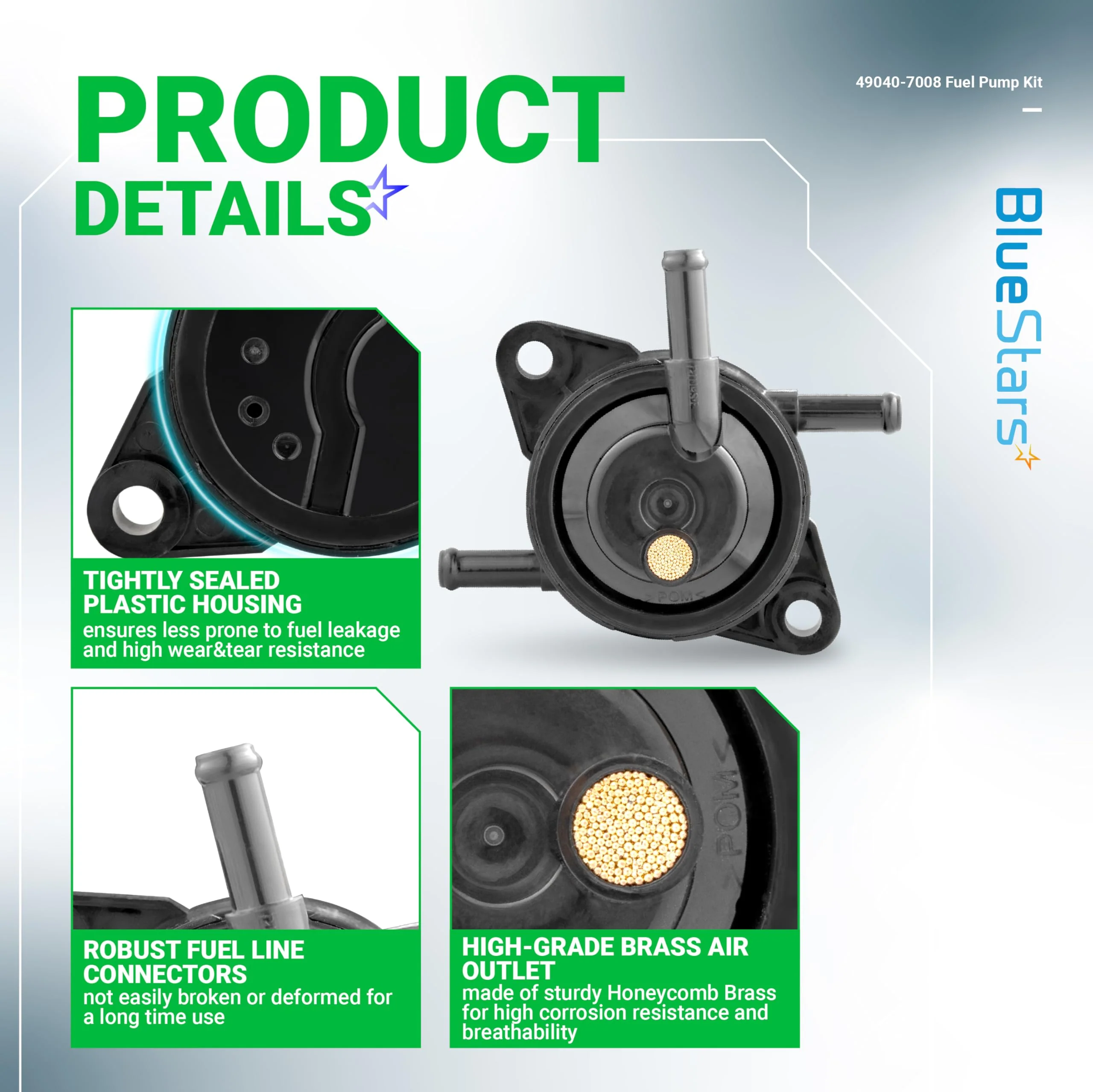 49040-7008 49040-0770 Fuel Pump Kit - Fits Kawasaki FS FR FX Series Engines - Image 9