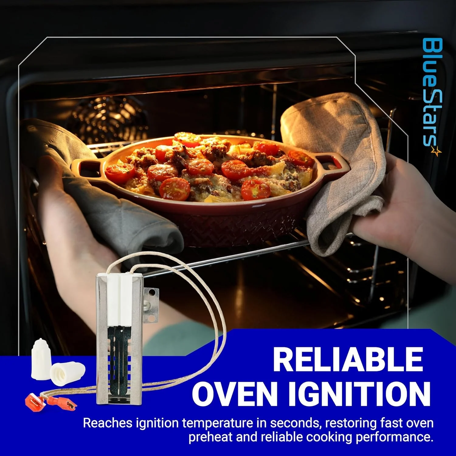 00492431 Gas Range Oven Igniter for Bosch Thermador Range - Image 3