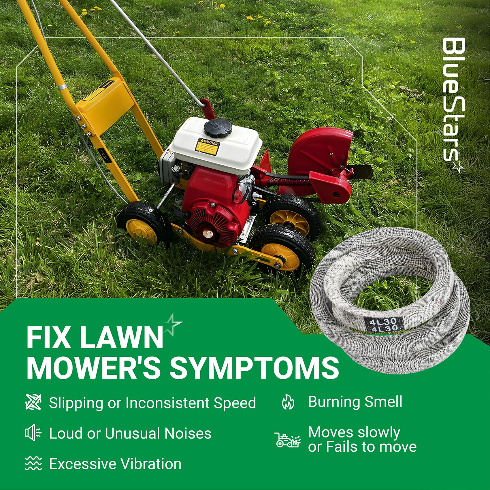 4L-300 Drive Belt | Fits McLane Edge Trimming Machine, Mclane Edger Lawn Mower 30" 2058 Drive Belt | 30" - Image 6