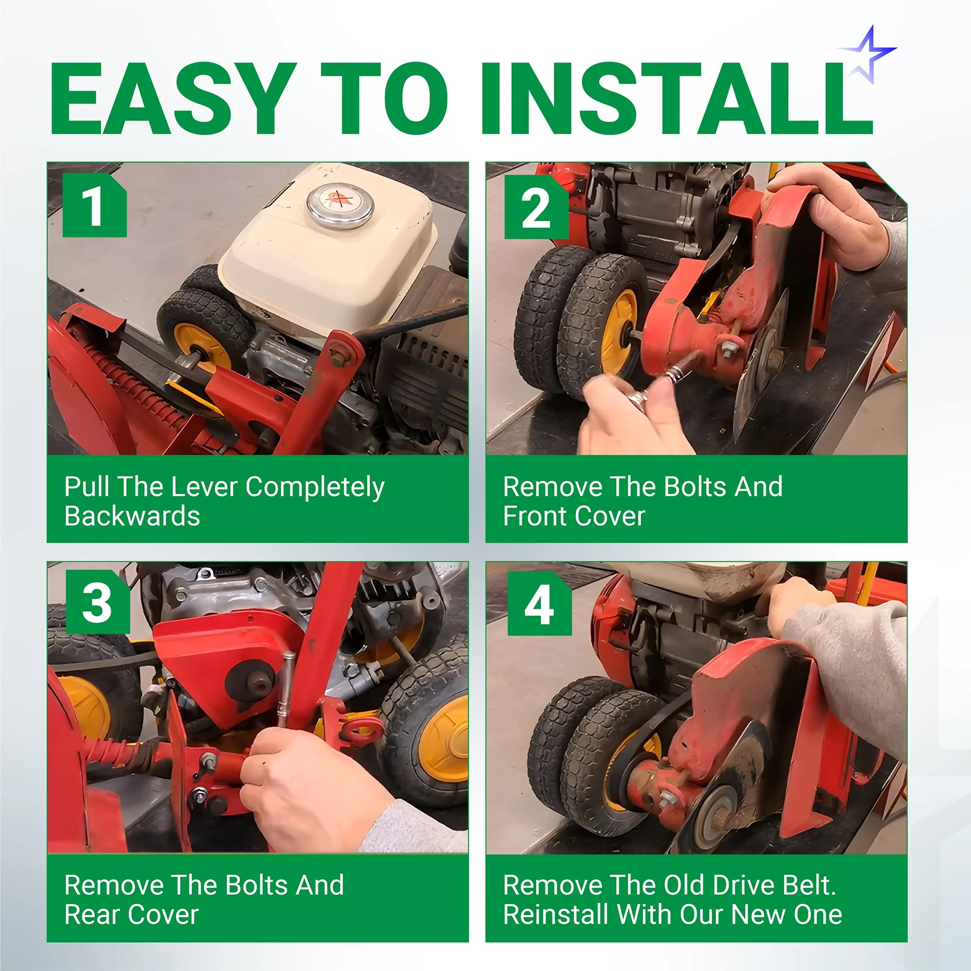 4L-300 Drive Belt | Fits McLane Edge Trimming Machine, Mclane Edger Lawn Mower 30" 2058 Drive Belt | 30" - Image 9