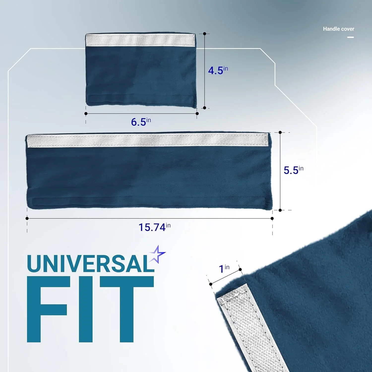 4 PCS Refrigerator Door Handle Covers 15.74" x 5.5" & 2 PCS Microwave Handle Covers 6.5" x 4.5" (Blue) - Image 4