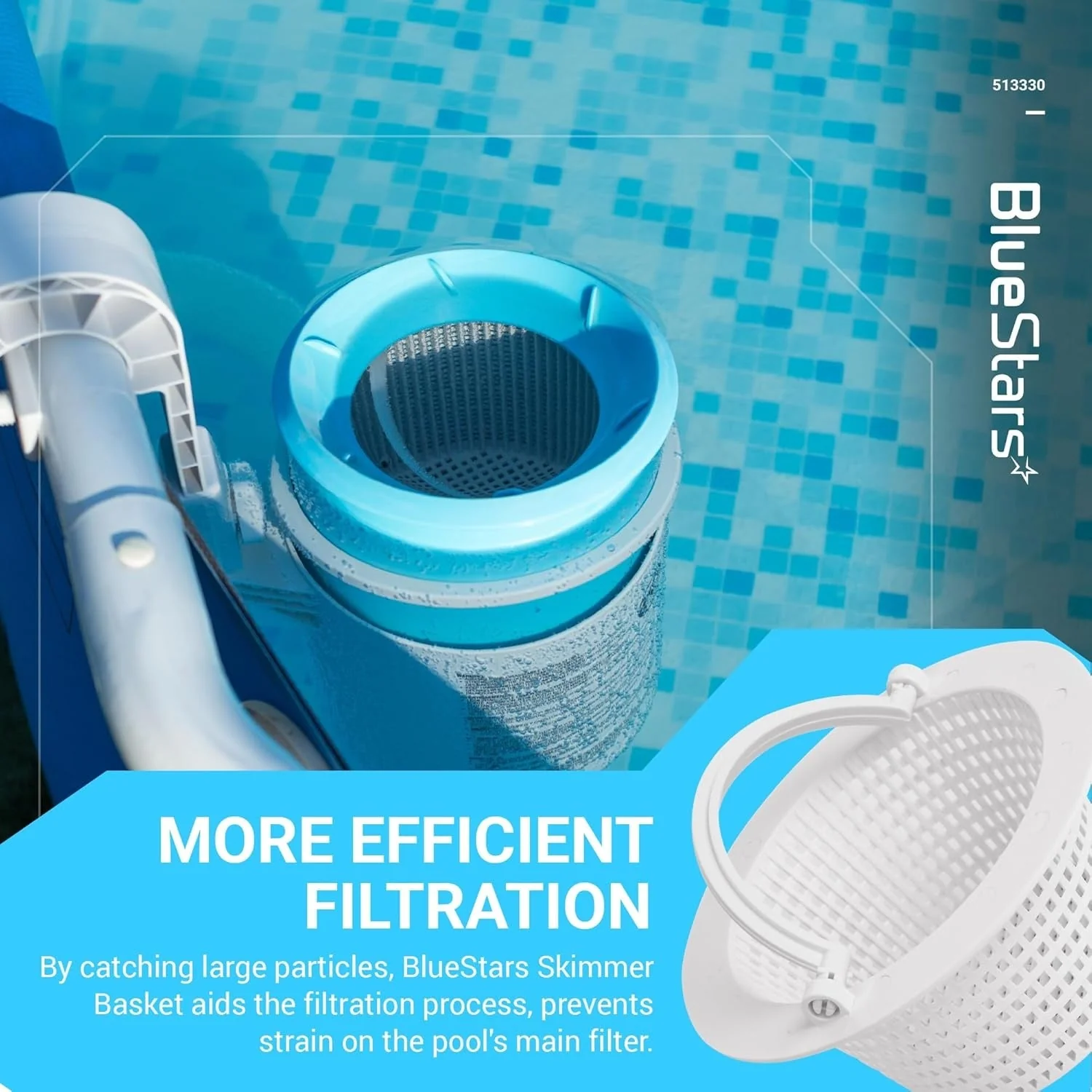 513330 Above Ground Pool Skimmer Basket - 2 Pack - Image 5