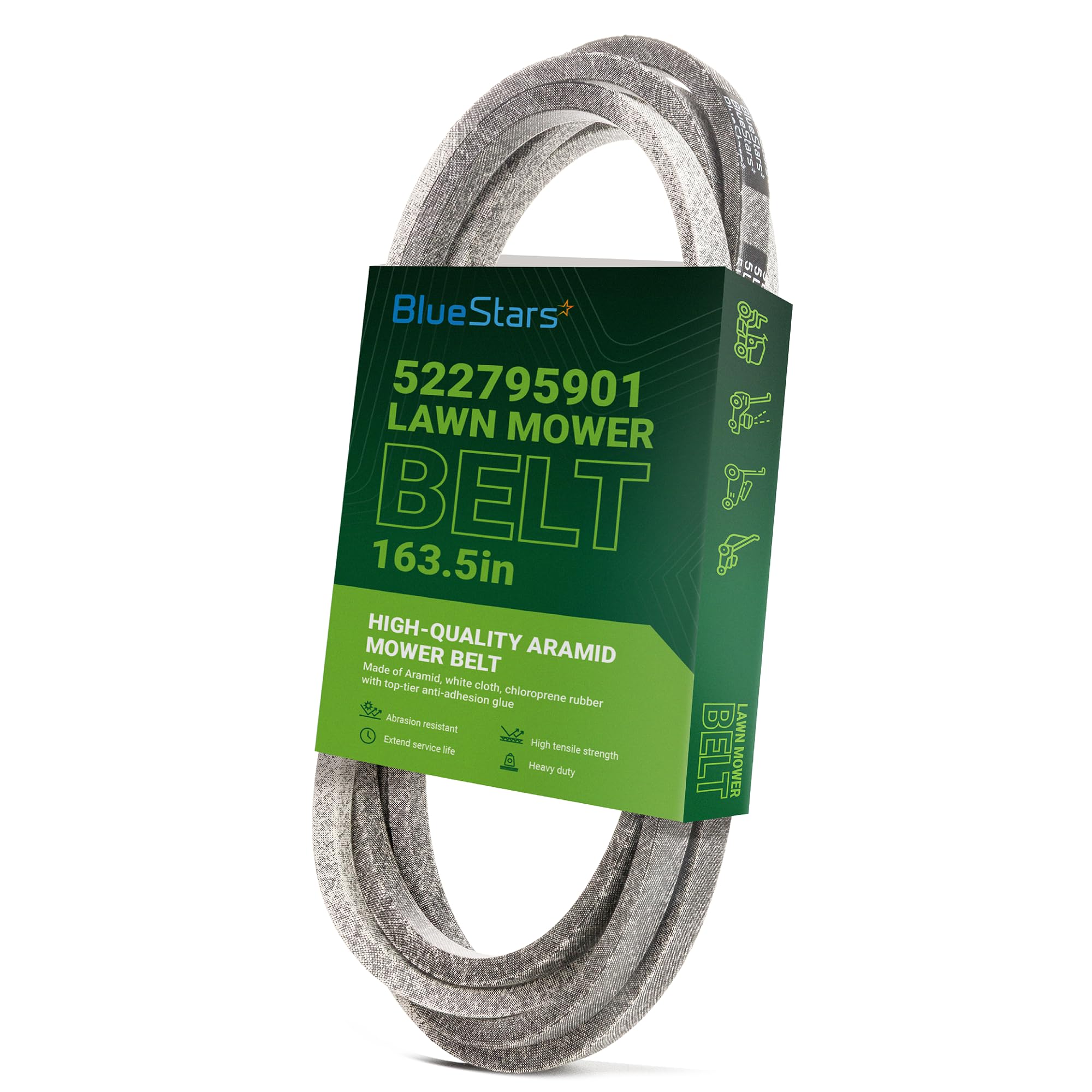 522795901, 539104335 Deck Belt | Fits Husqvarna MZ61 LZ25 CD48 BZ27, Dixon Ultra 61 & More | Aramid Cord | 163.5''