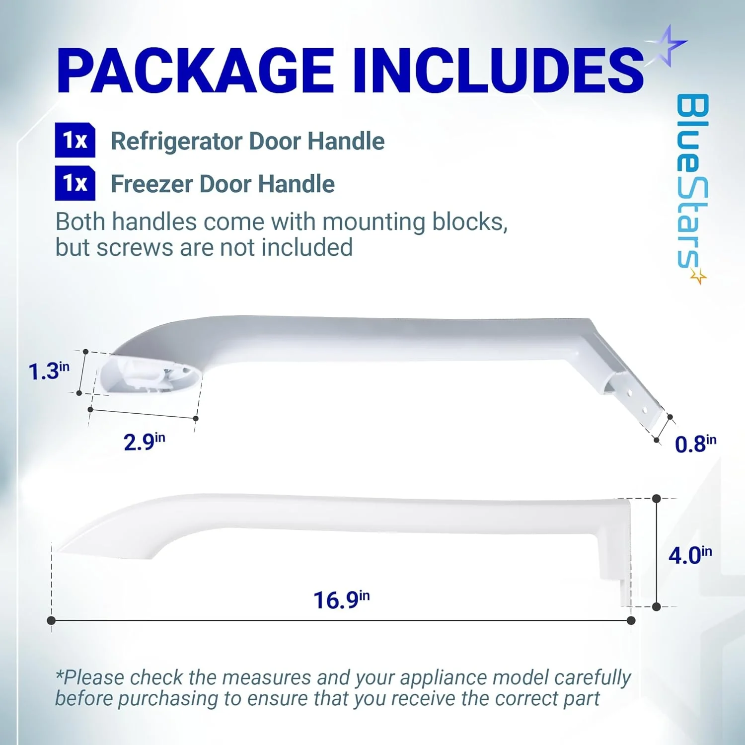 5304486359 5304506469 Refrigerator Door Handle - For Frigidaire Freezers - 2 Pack - Image 2