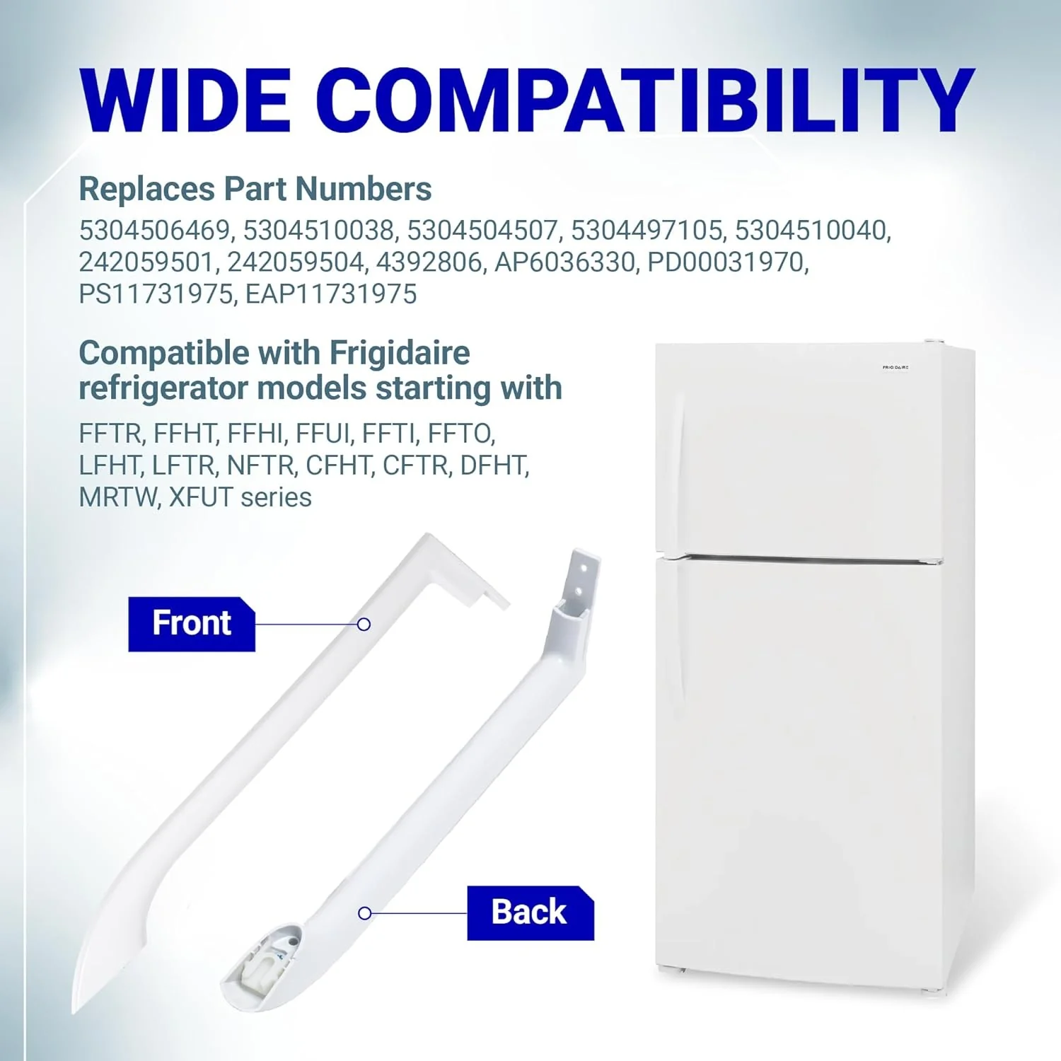 5304486359 5304506469 Refrigerator Door Handle - For Frigidaire Freezers - 2 Pack - Image 3