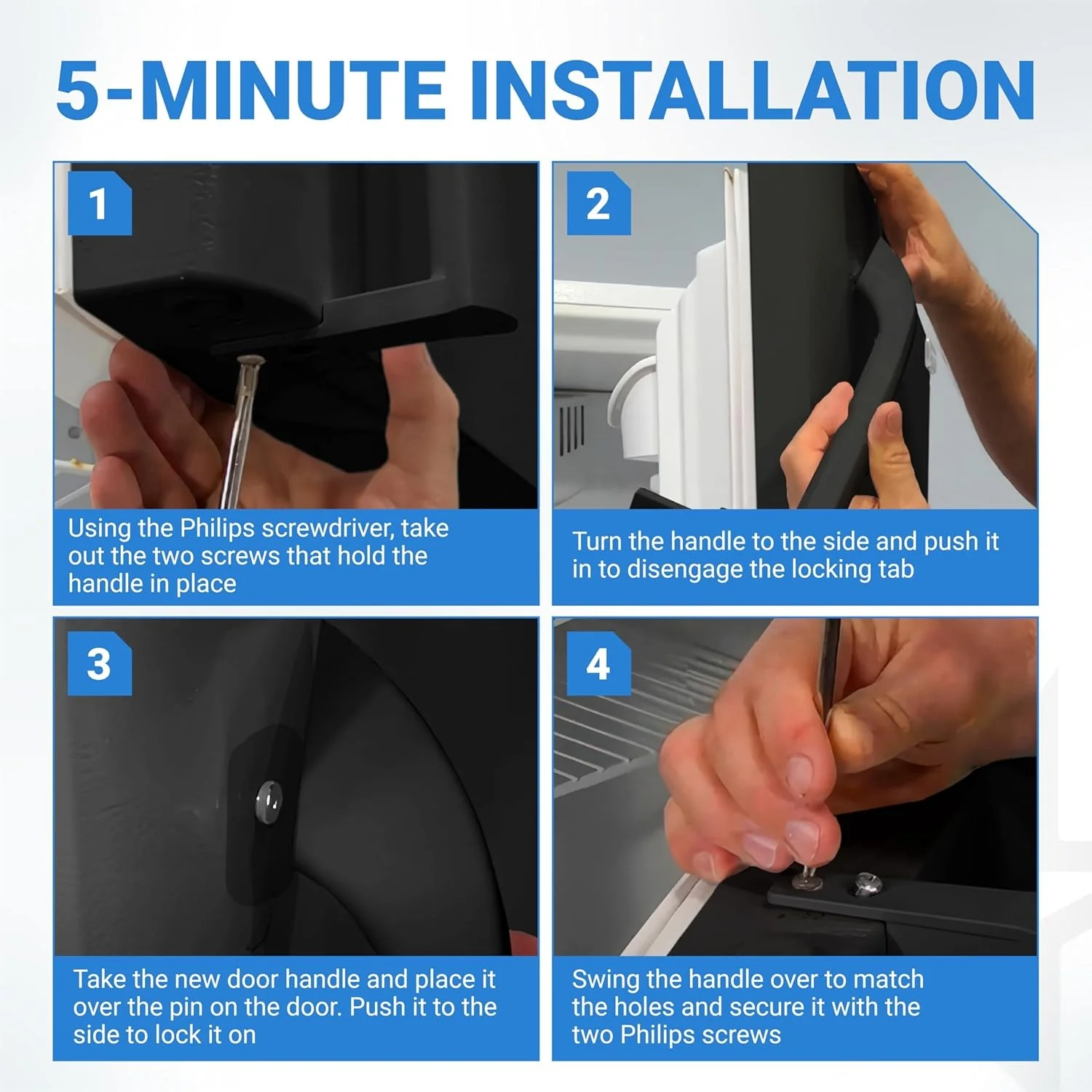 5304506471 Refrigerator Door Handle - Replaces 5304486361 5304504509 - 2 Pack - Image 9