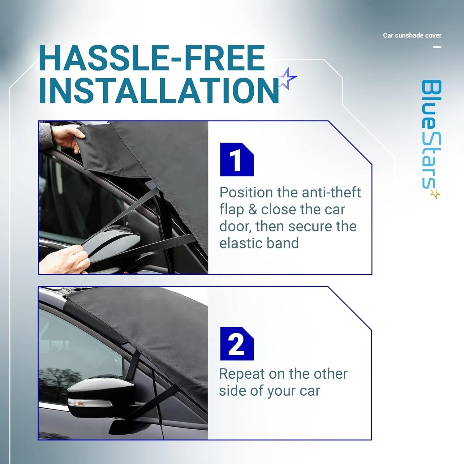 57" x 47" Windshield Cover for Ice and Snow - Image 7