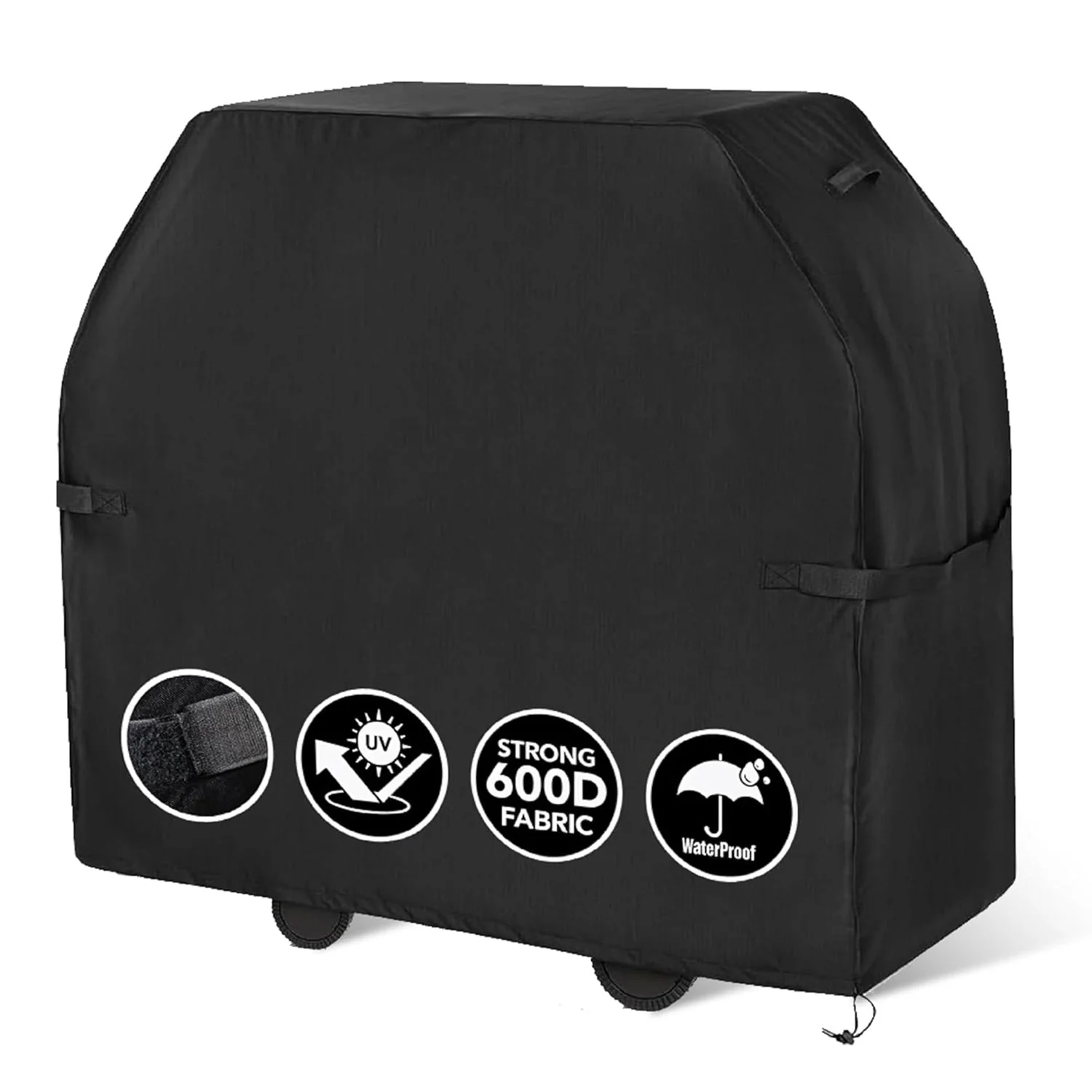 58 inch Grill Cover - 600D Cover for Outdoor Gas Grills, For Genesis, Weber, Char‑Broil & Nexgrill