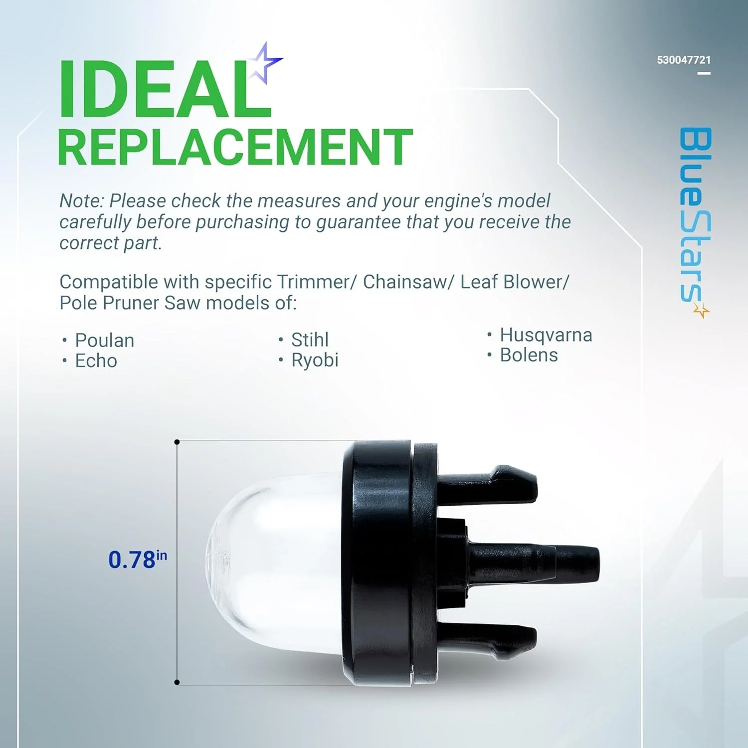 188-512-1 Primer Bulb for Poulan 530047721 PP136 PP330 Echo Chainsaw Ryobi Homelite Bolens String Trimmer Leaf Blower - 6 Pack - Image 3