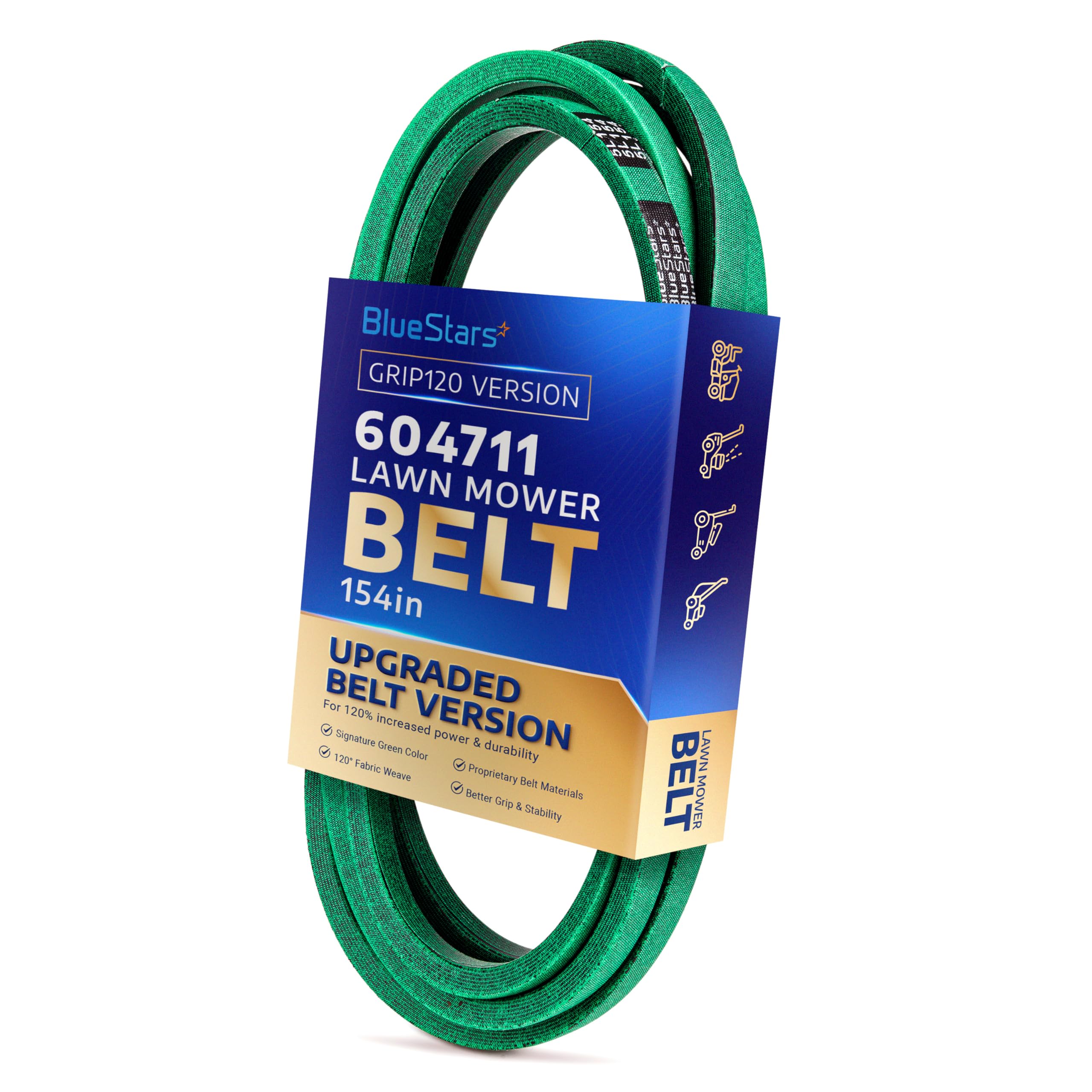 [Grip120] 604711 577503601 Deck Belt for 60" Hustler Raptor Big Dog Alpha MP Husqvarna - 154" x 5/8"