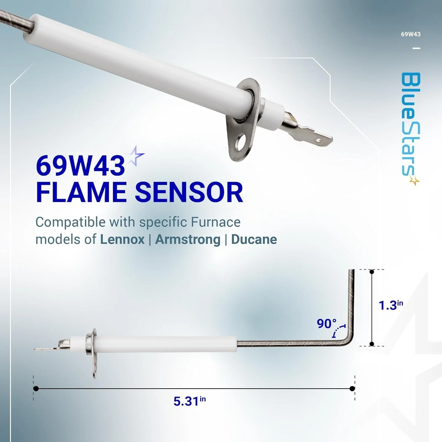 69W43 Furnace Flame Sensor - Exact ForLennox, Armstrong & Ducane Furnaces - Image 3