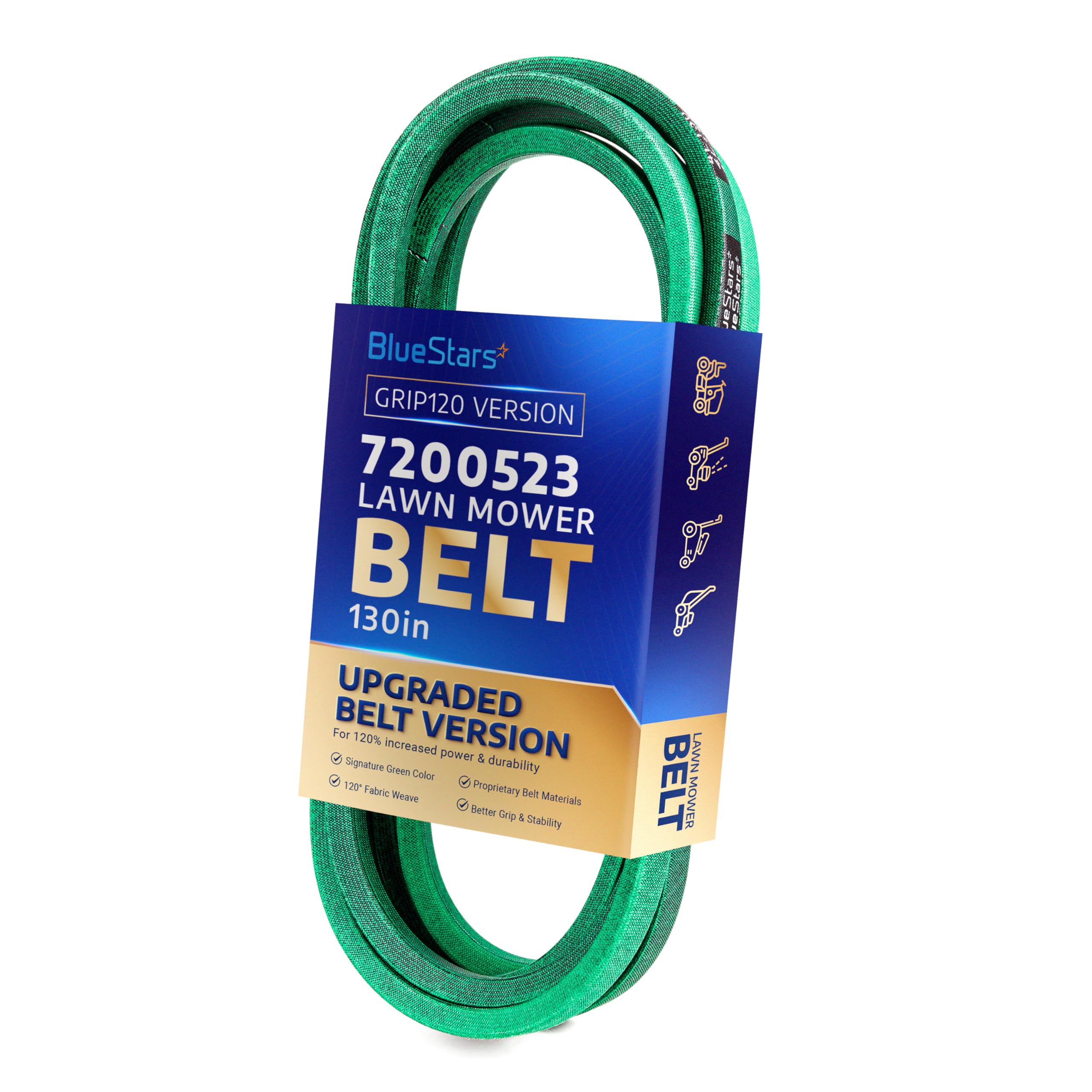 [Grip120] 7200523 Deck Belt for 42" Ariens 07200523 Ikon-X Ikon XD XL, 42" Gravely ZT42 ZTX42 ZTXL42 Lawn Mower - Replaces 93-3884 - 130" x 1/2"