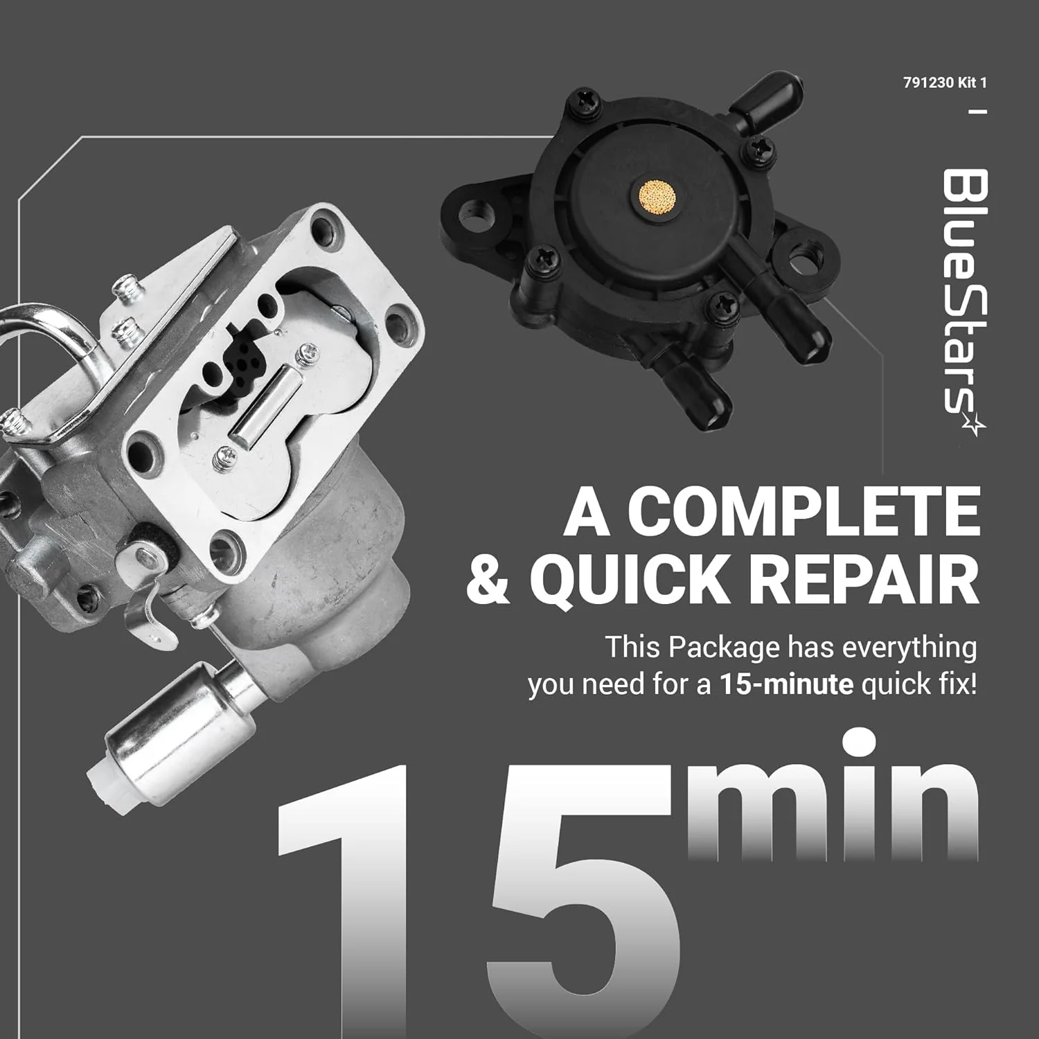 791230 Carburetor Kit for B&S 445677 405777, J-Deere LA120 LA130 - Replaces 799230 699709 - Image 6